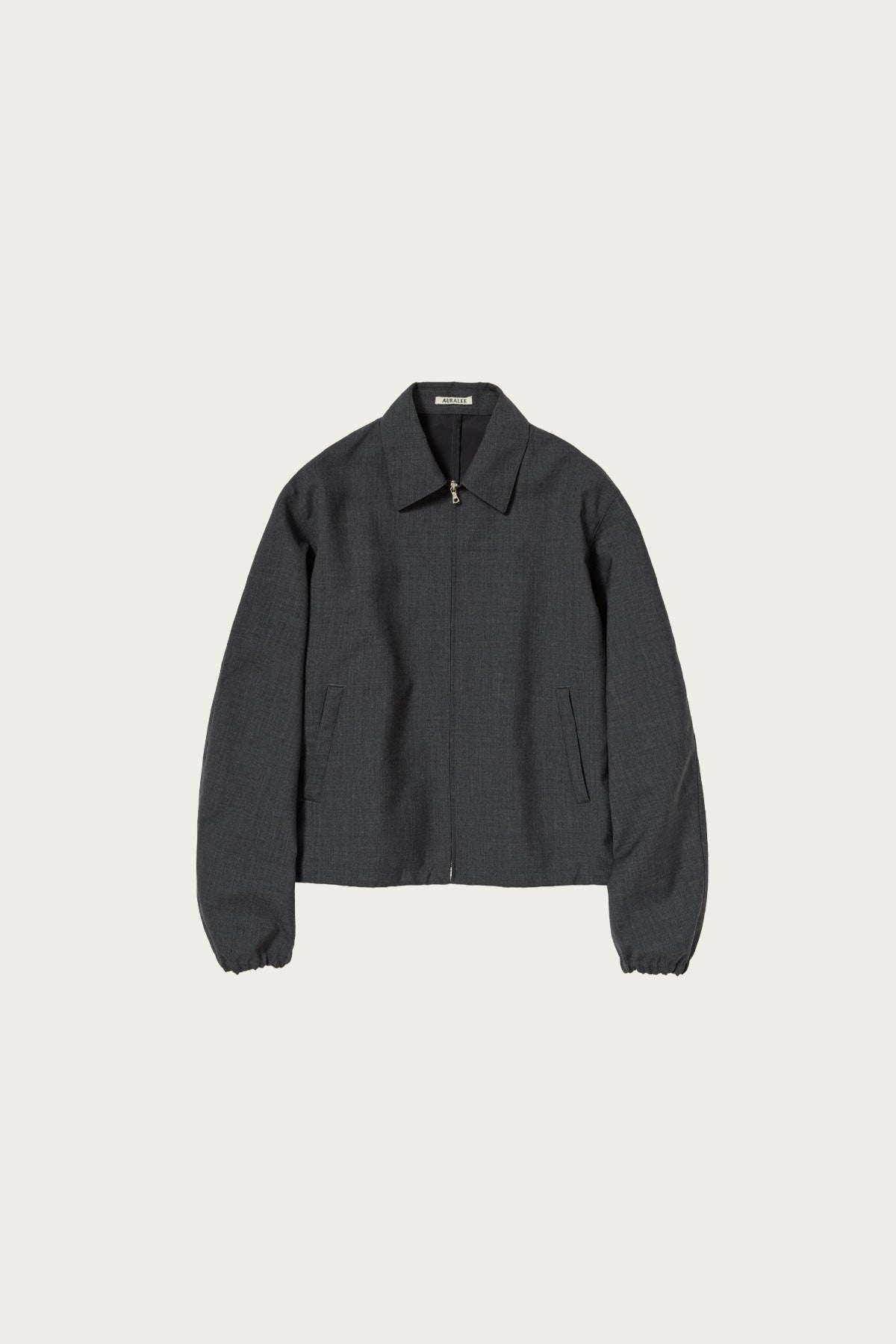 Auralee - Bonded Tropical Wool Zip Blouson - Top Charcoal - Canoe Club