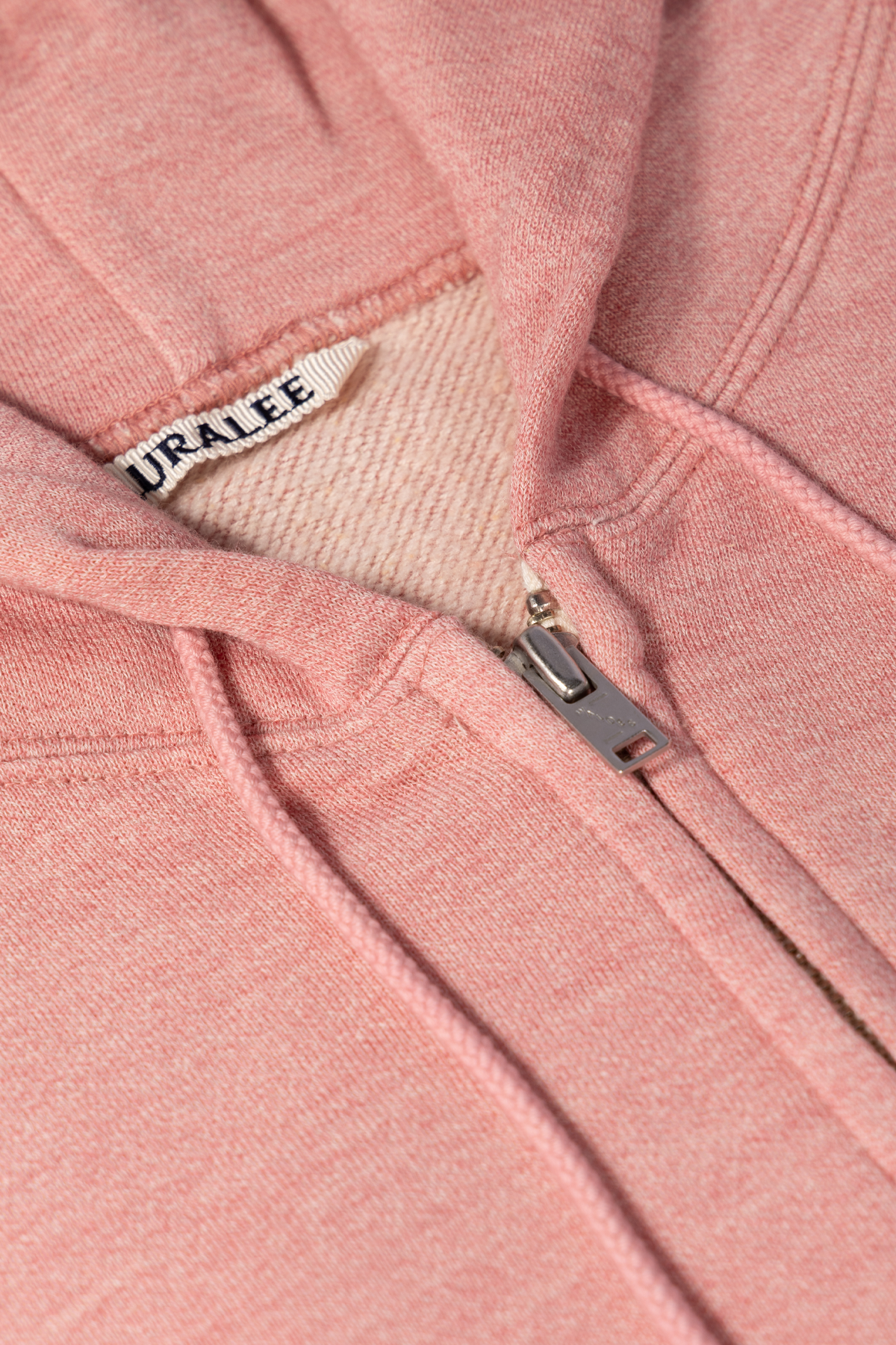 Auralee - High-Twist Compact Sweat Zip Parka - Top Pink - Canoe Club