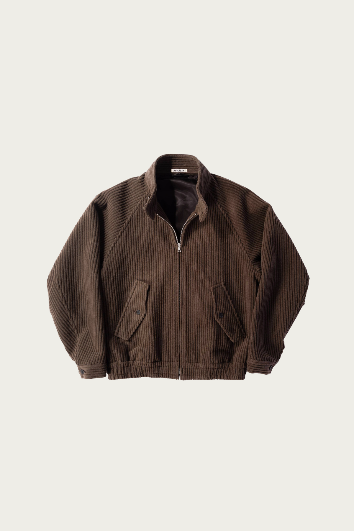 Auralee - Wool Cashmere Corduroy Zip Blouson - Smoky Brown - Canoe Club