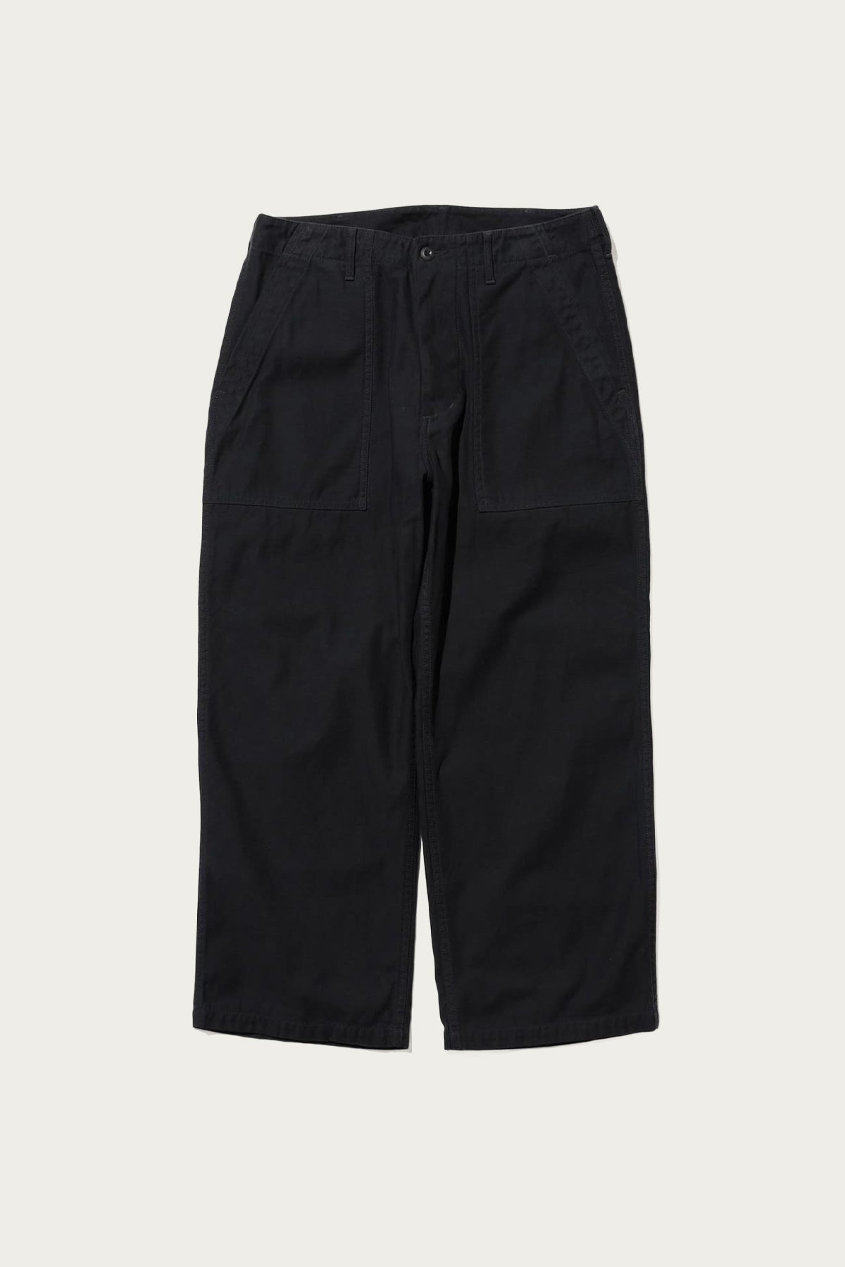 Beams Plus - MIL Utility Trousers Reversed Sateen - Black - Canoe Club