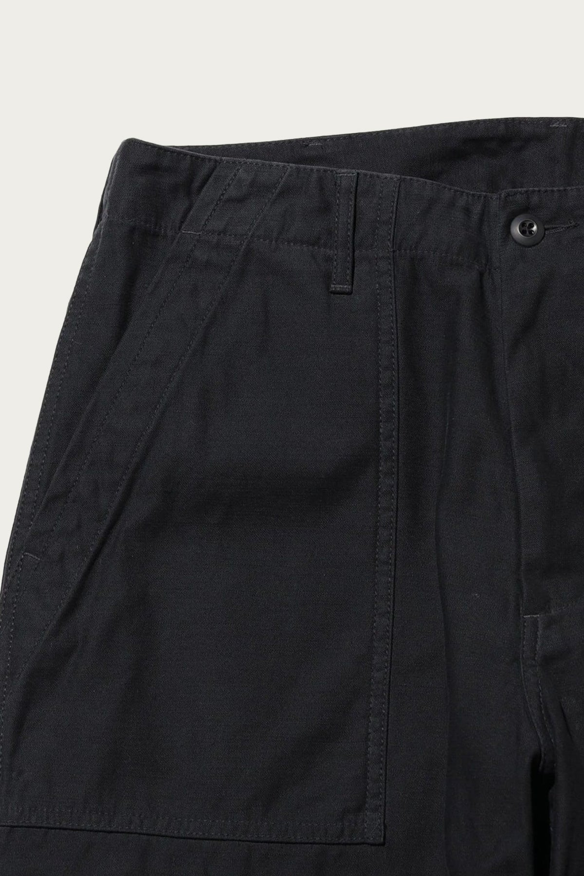 Beams Plus - MIL Utility Trousers Reversed Sateen - Black - Canoe Club