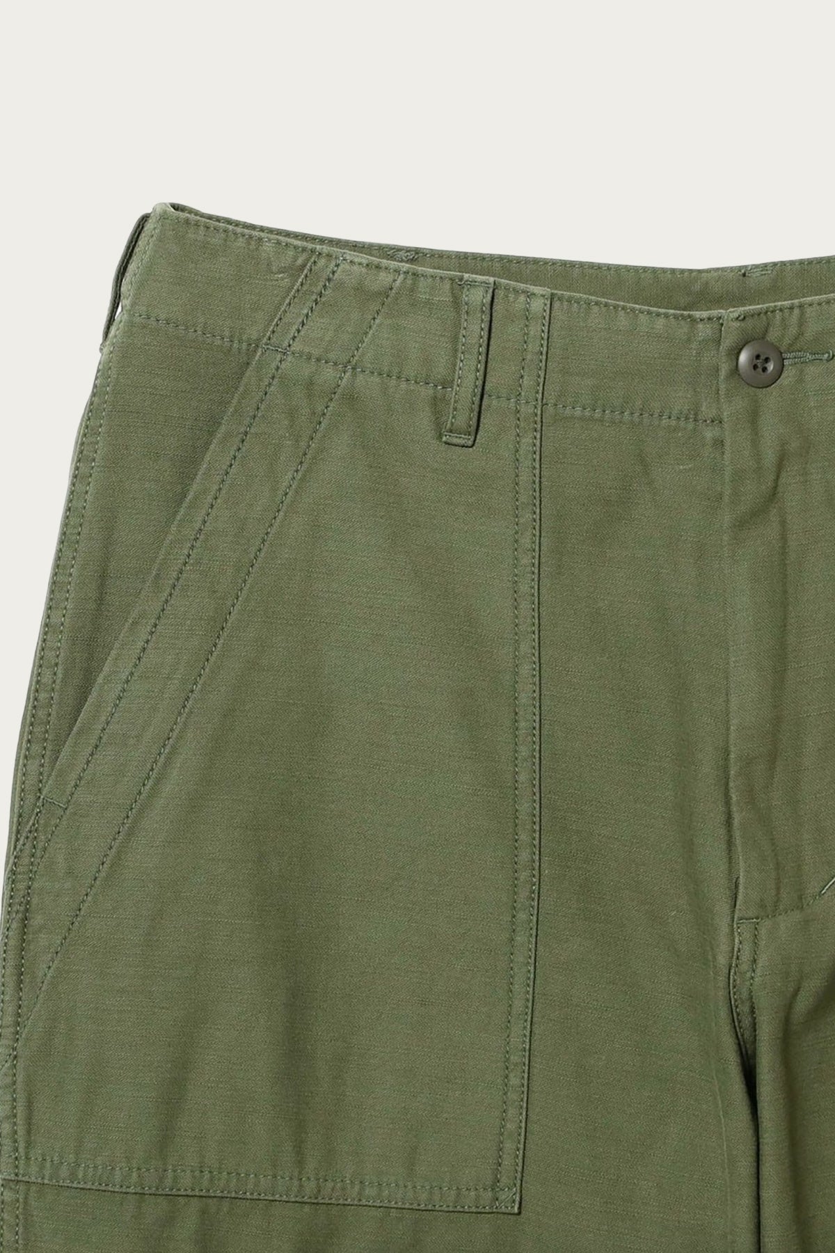 Beams Plus - MIL Utility Trousers Reversed Sateen - Olive Green - Canoe Club