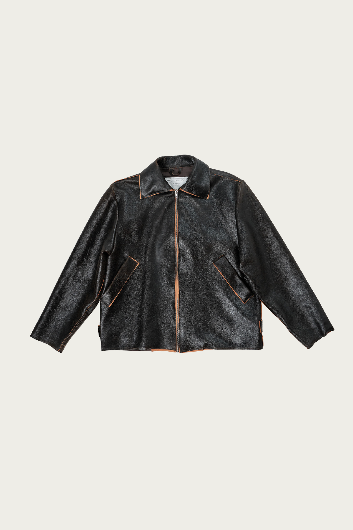 Camiel Fortgens - Simple Jacket - Black Cracked Leather - Canoe Club
