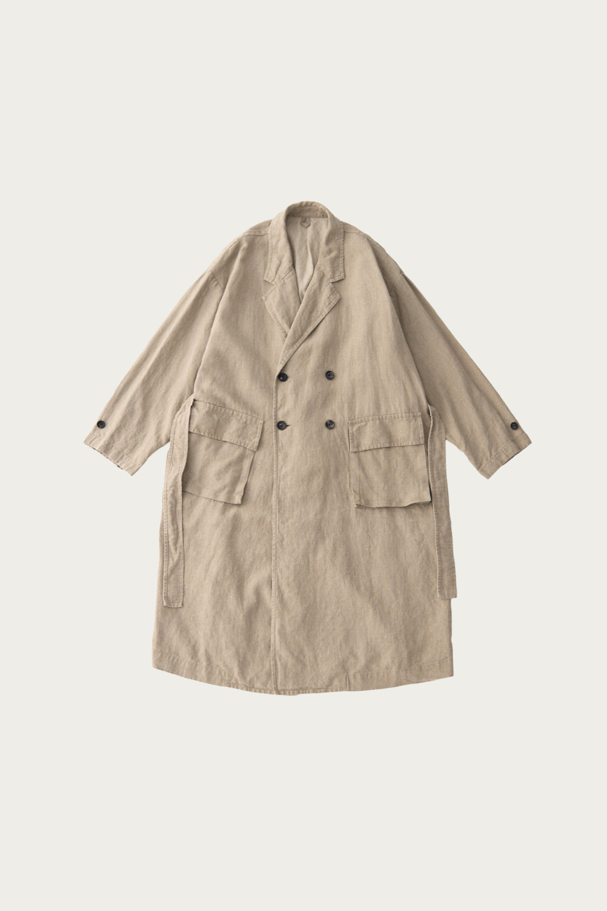 CONFECT - Safilin Linen Over Coat - Natural - Canoe Club