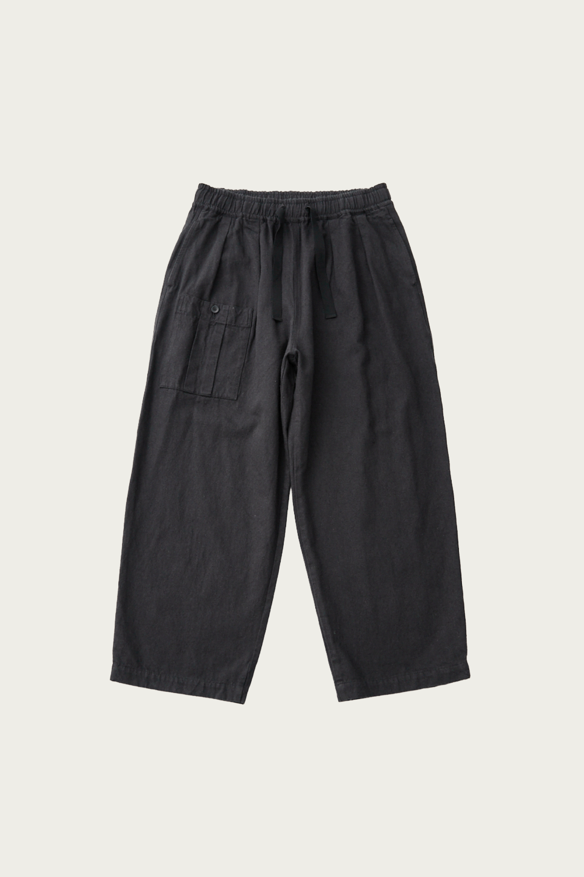 CONFECT - Silk Linen Cotton Nep Easy Work Trouser - Black - Canoe Club