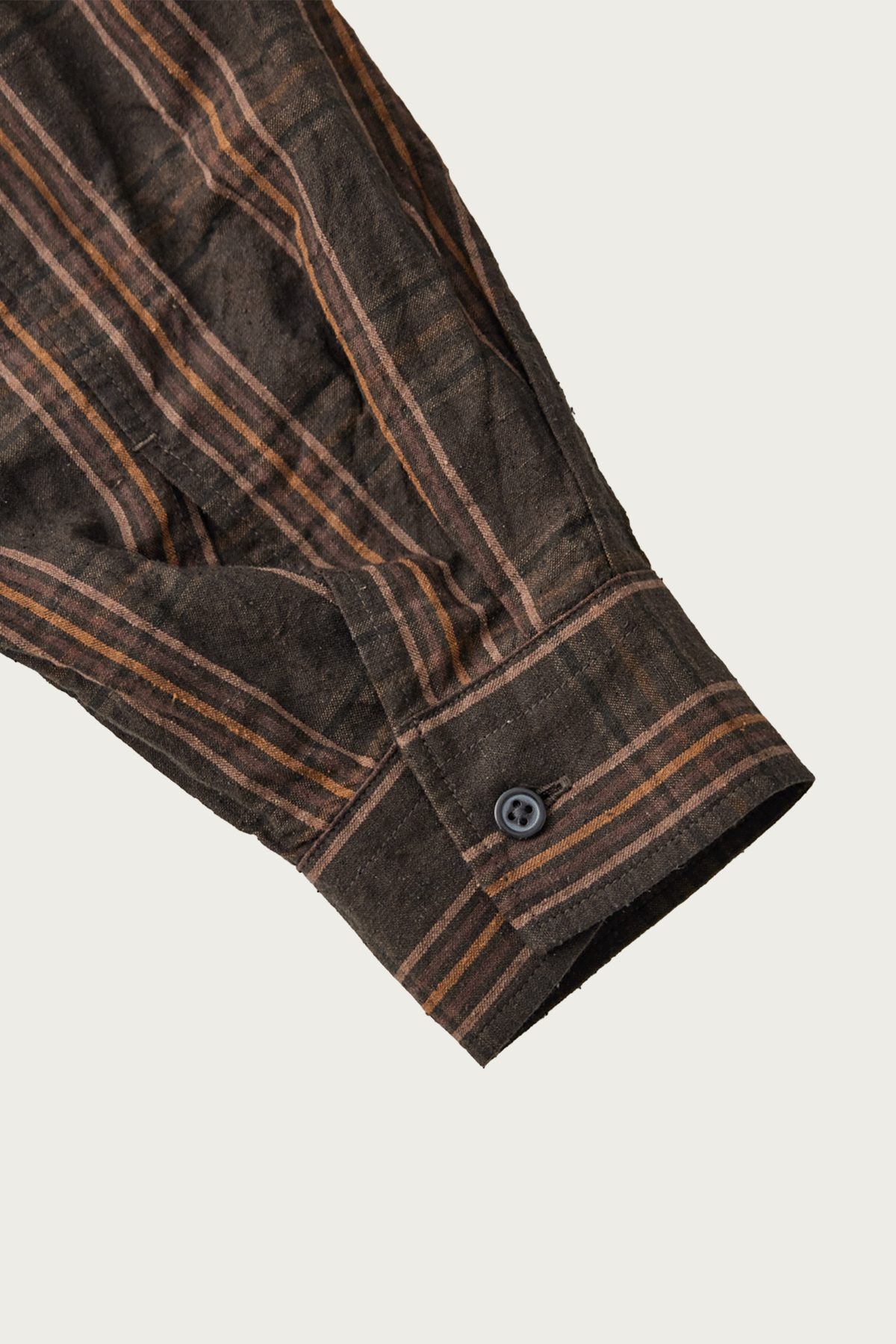 CONFECT - Silk Linen Nep Check Open Collar Shirt - Check - Canoe Club