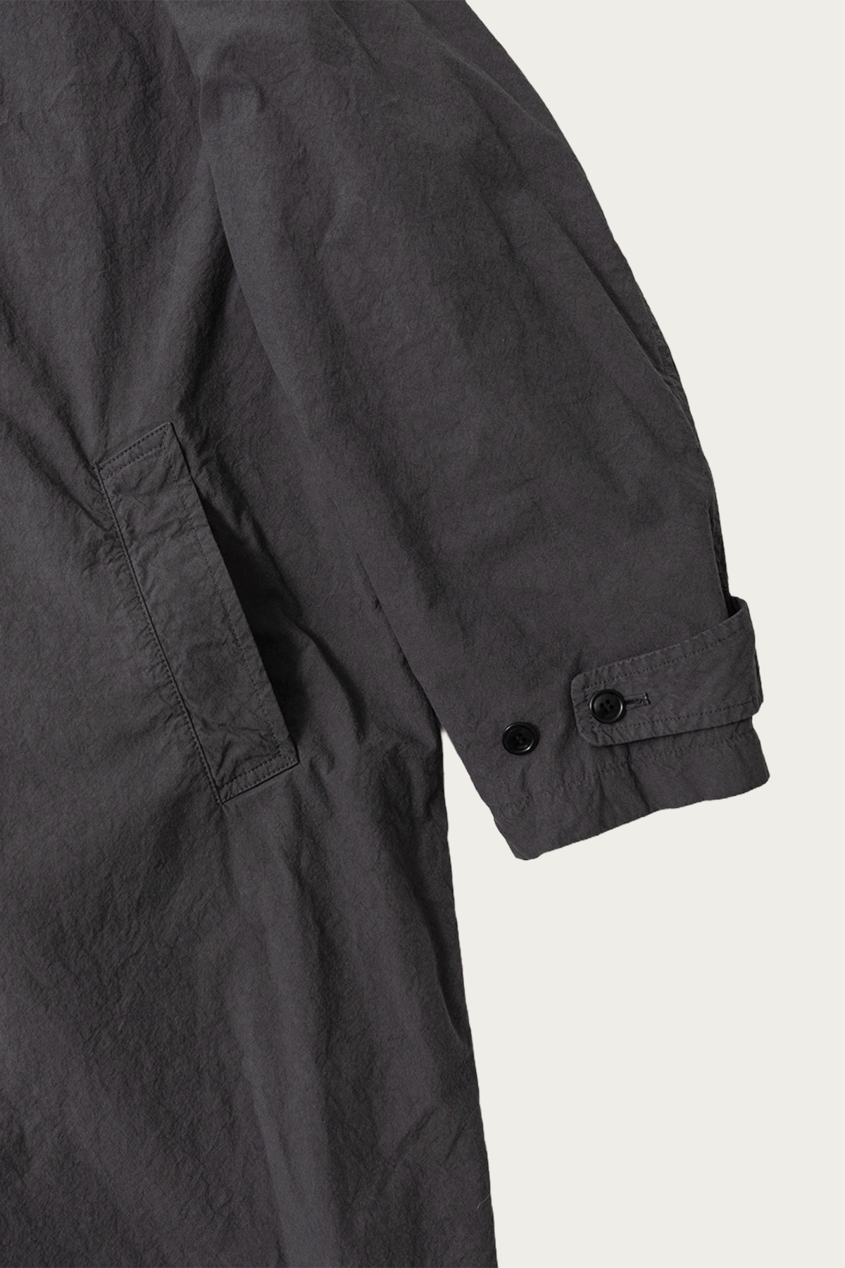 CONFECT - Supima Cotton Oxford Topcoat - Coal Grey - Canoe Club