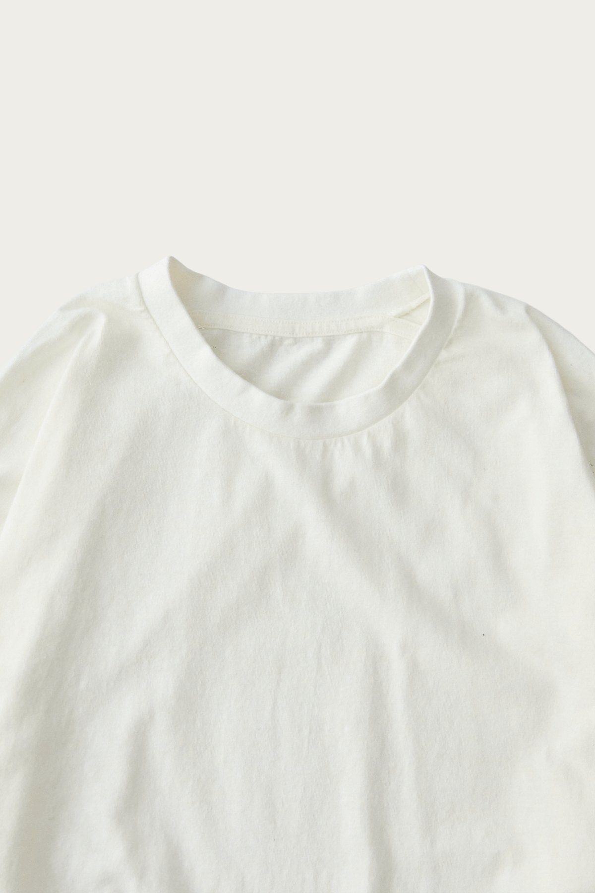 CONFECT - Upcyclino Basic Jersey Long Sleeve Big T-Shirt - Off White - Canoe Club