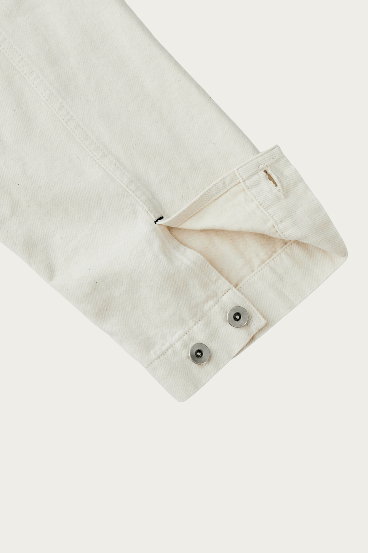 CONFECT - Upcyclino Skewed Chino Back Tuck Jacket - Kinari - Canoe Club