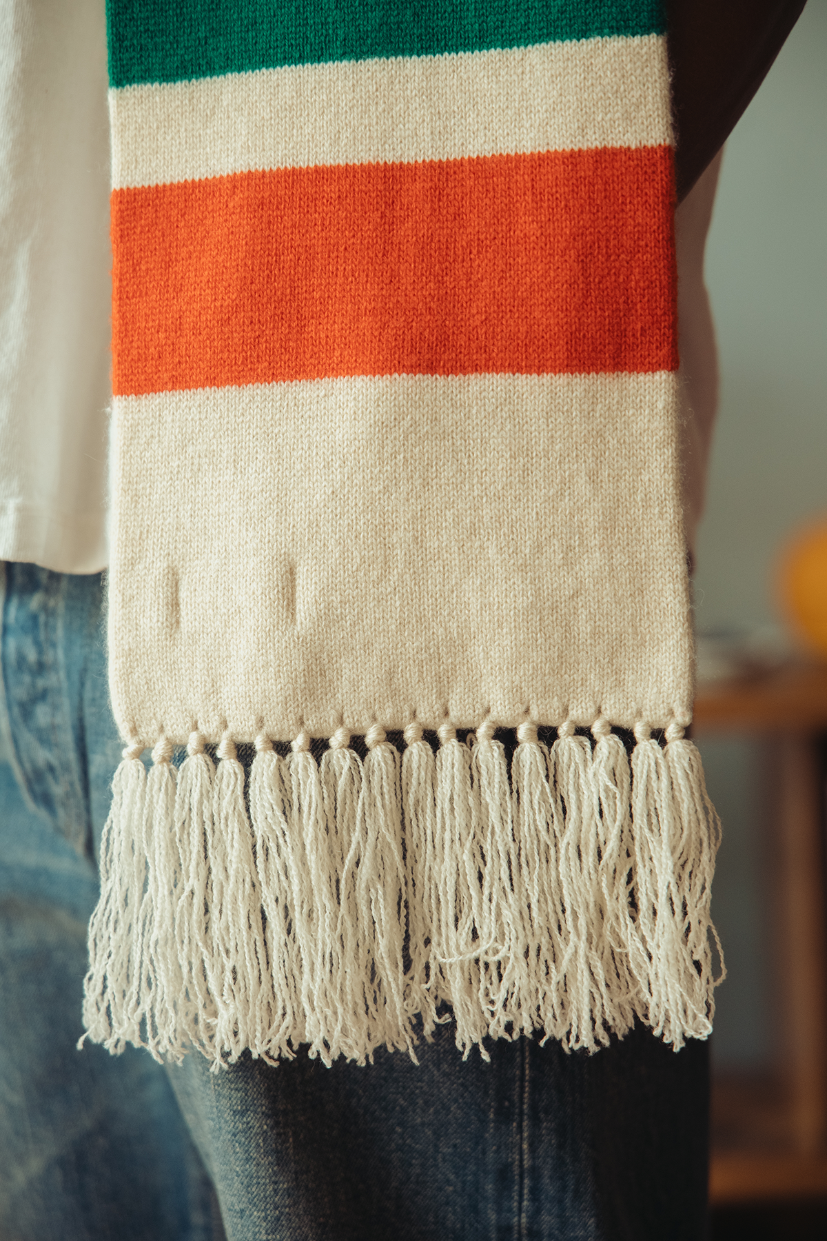 Herill - Cashmere Muffler - White - Canoe Club