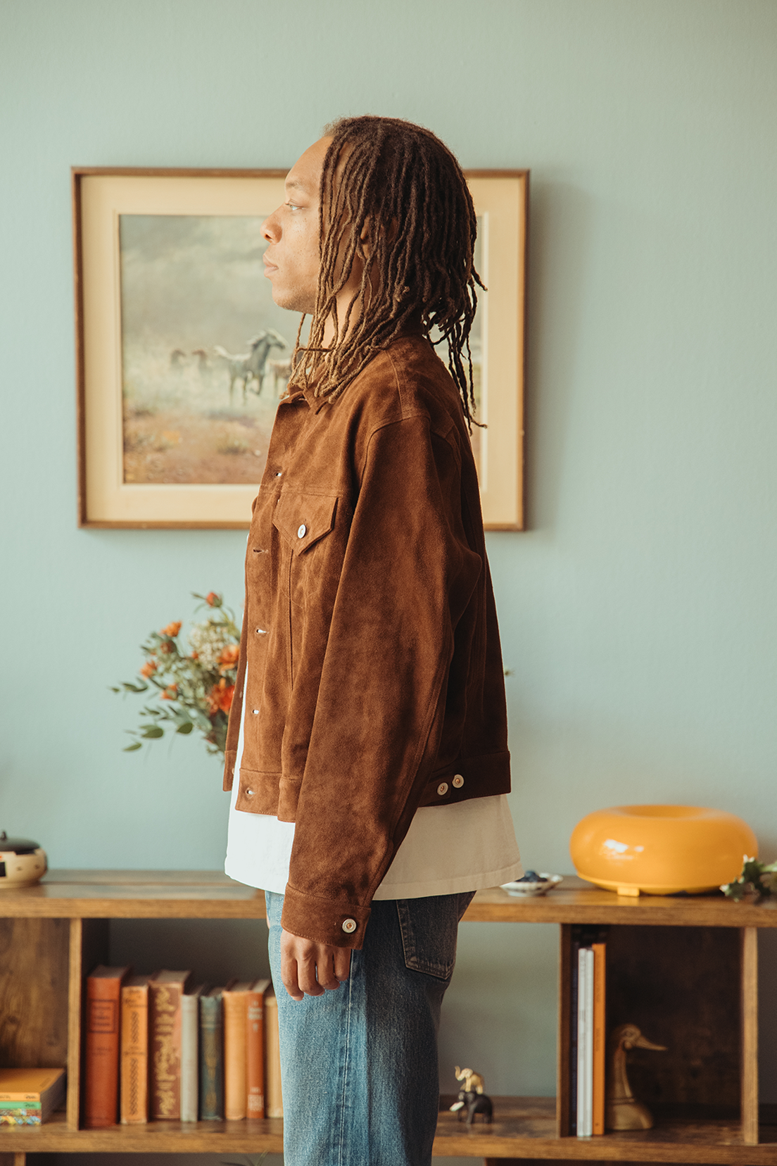 Herill - Lambsuede Jacket - Brown - Canoe Club
