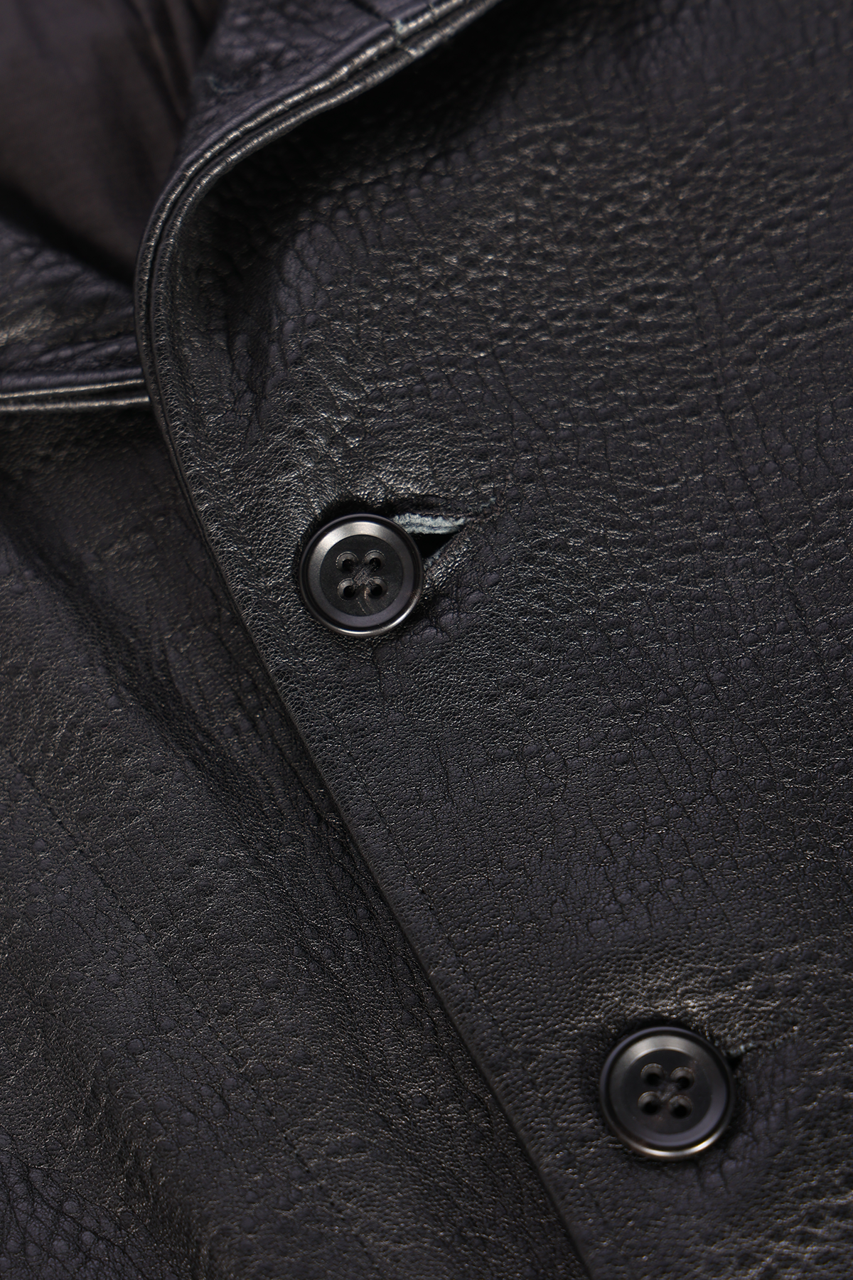 Herill - Shrink Lamb Cossack Jacket - Black - Canoe Club