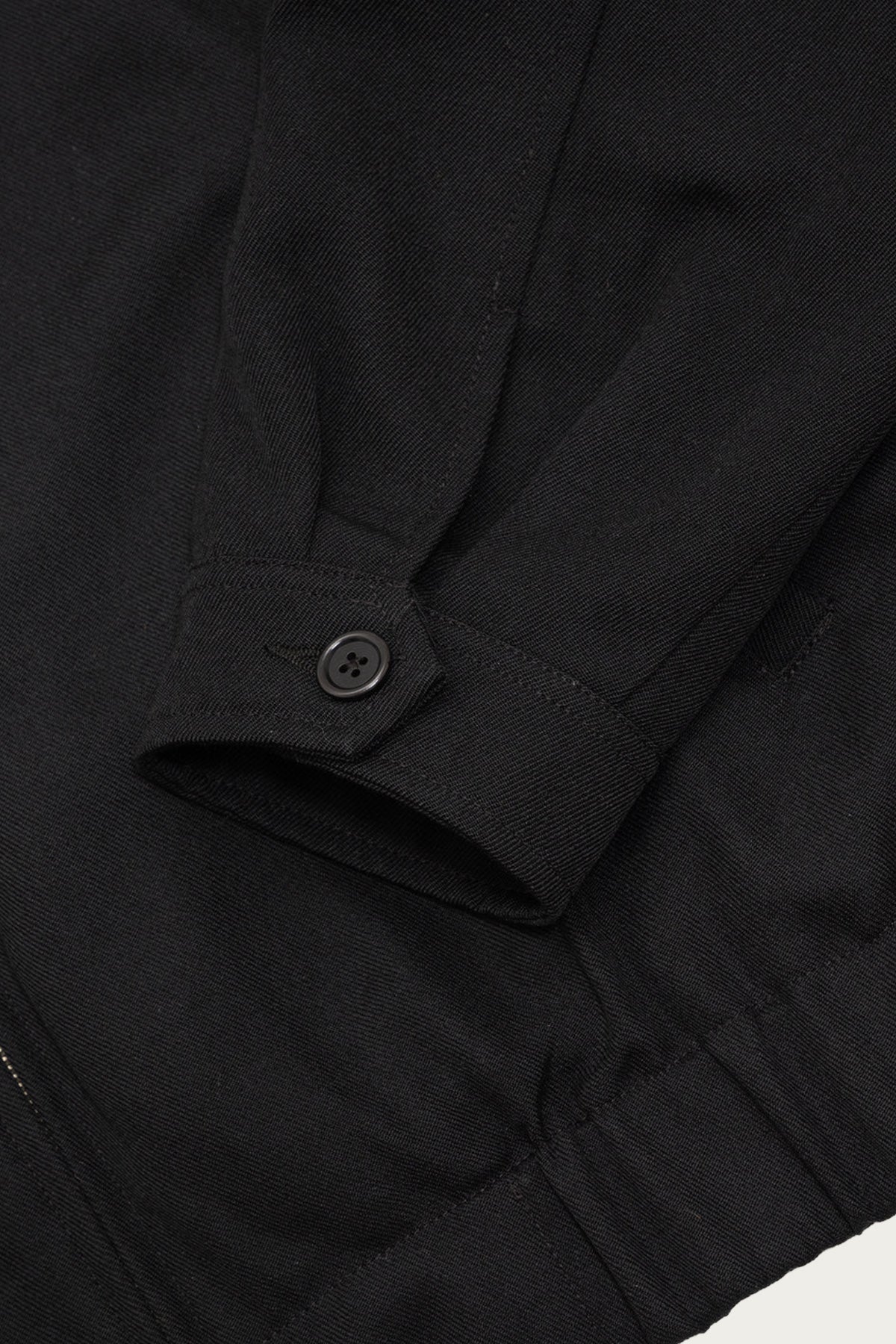 James Coward - Machine Jacket - Black Wool Gabardine - Canoe Club