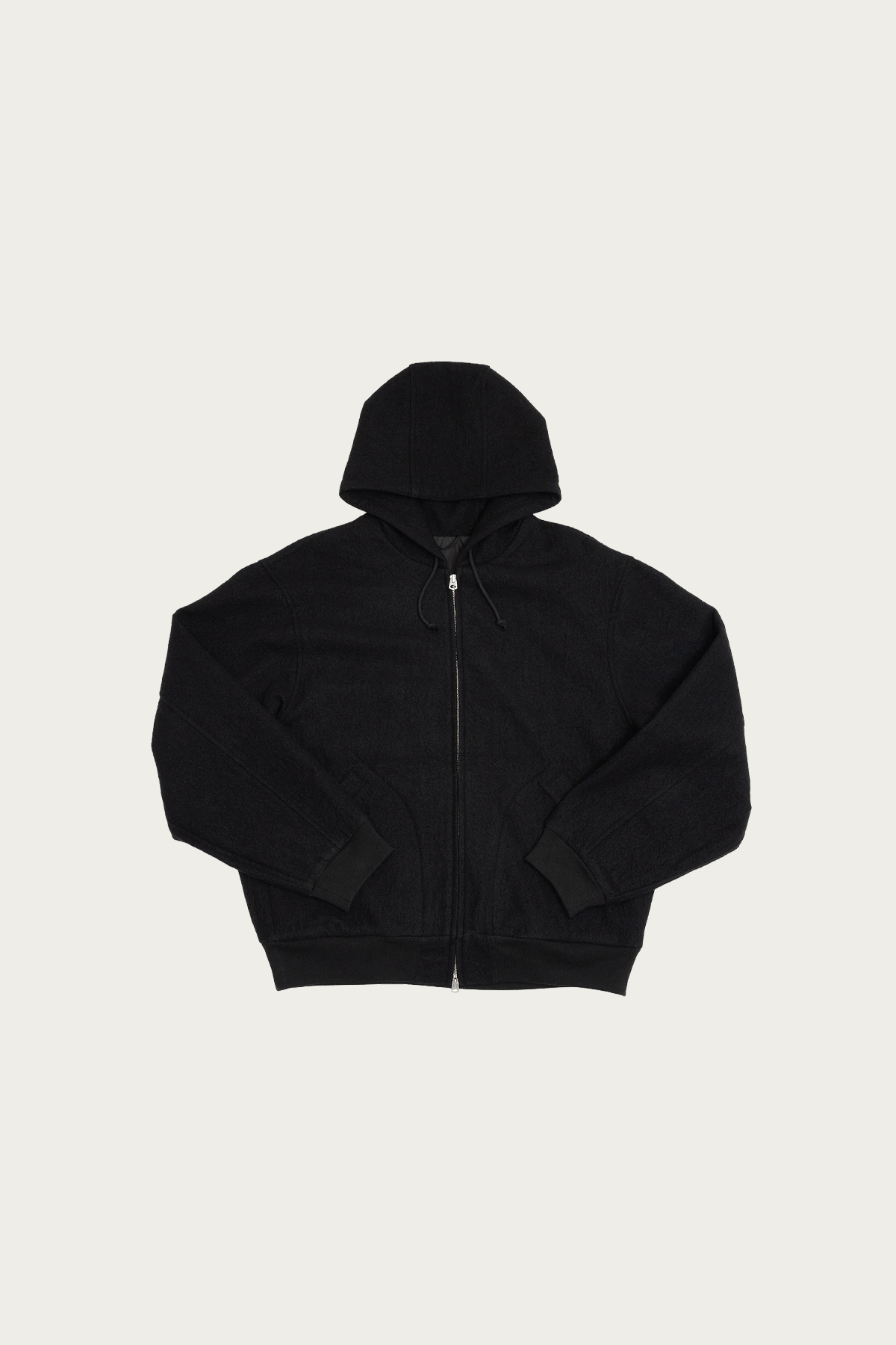 James Coward - Parka - Black Piece Dyed Wool Twill - Canoe Club