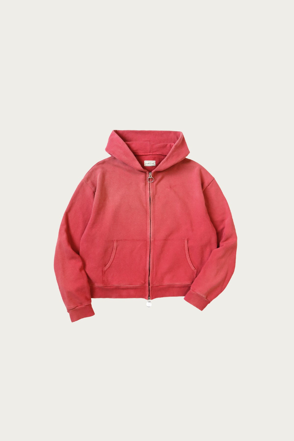 Kapital - SWT Knit ZIP-UP GYM Parka - Red - Canoe Club