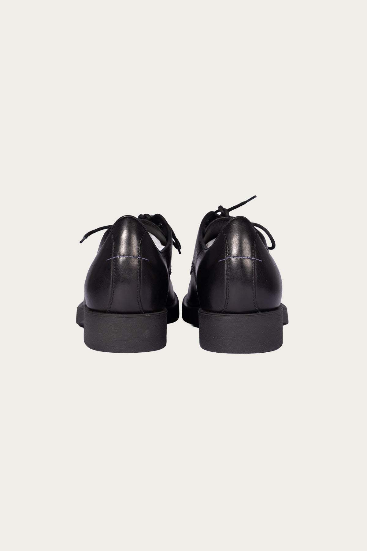 MM6 Maison Margiela - Leather Lace Up Shoe - Black - Canoe Club