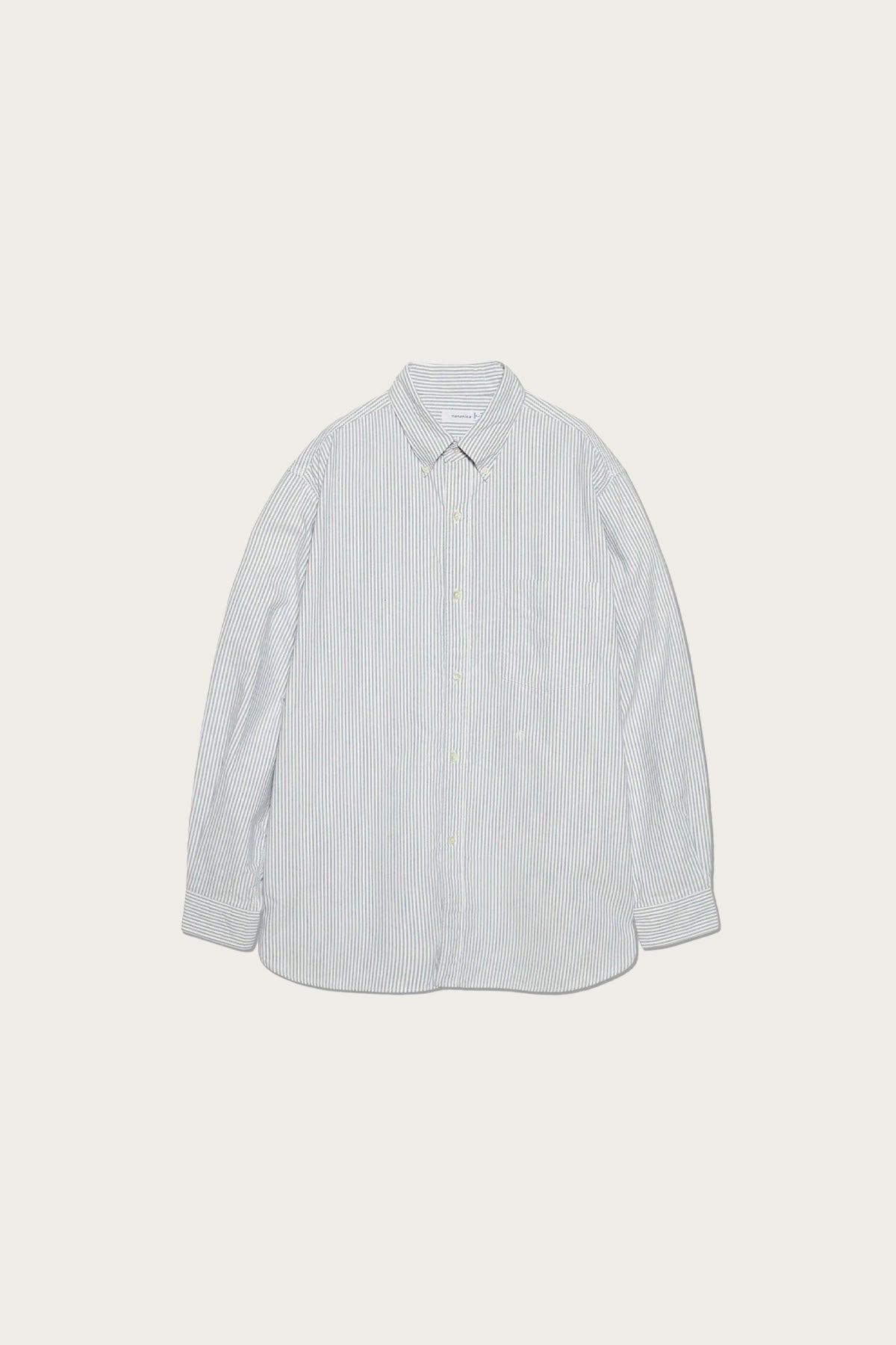 nanamica - Button Down Stripe Wind Shirt - Navy - Canoe Club