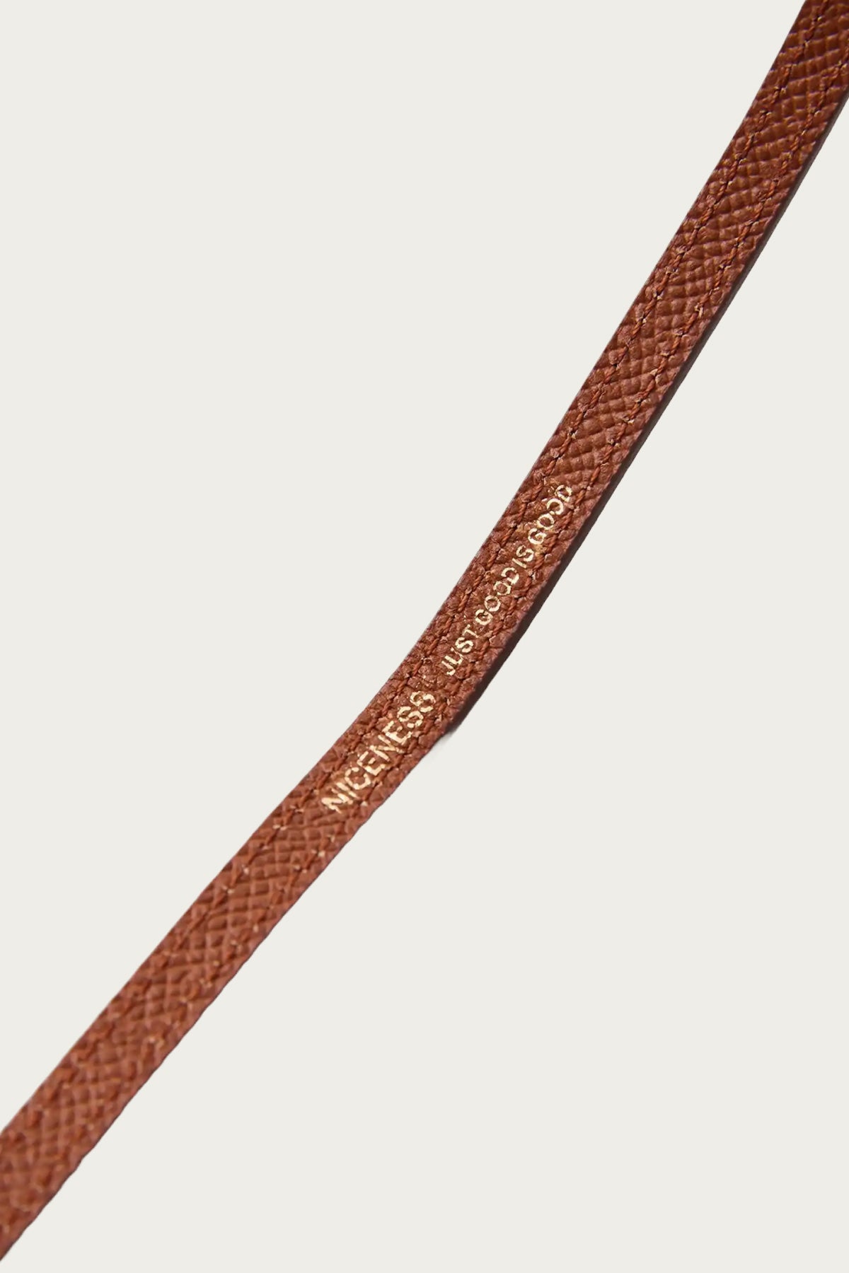 Niceness - L. Days T-Bar & Leather Strap - Long - Brown - Canoe Club