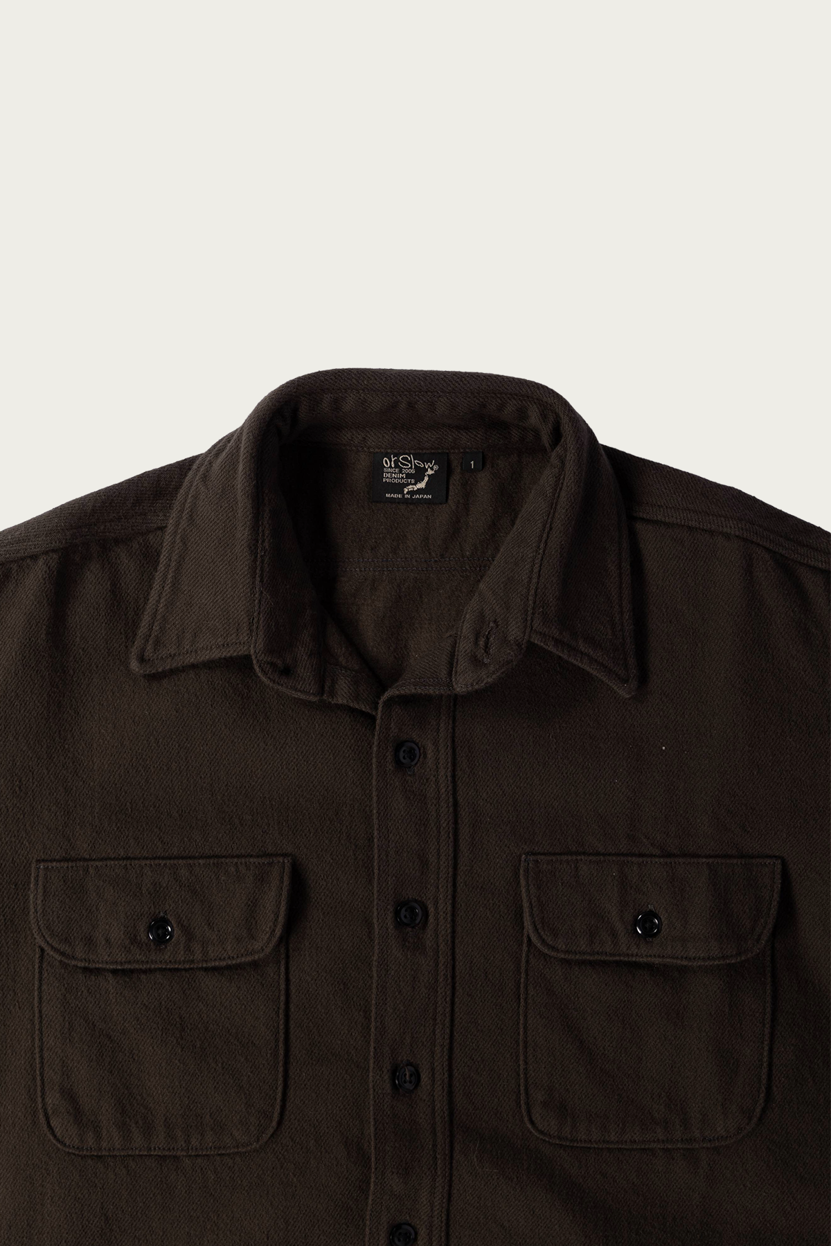 orSlow - Organic Cotton Relaxed Fit Flannel Shirt - Coffee Brown - Canoe Club