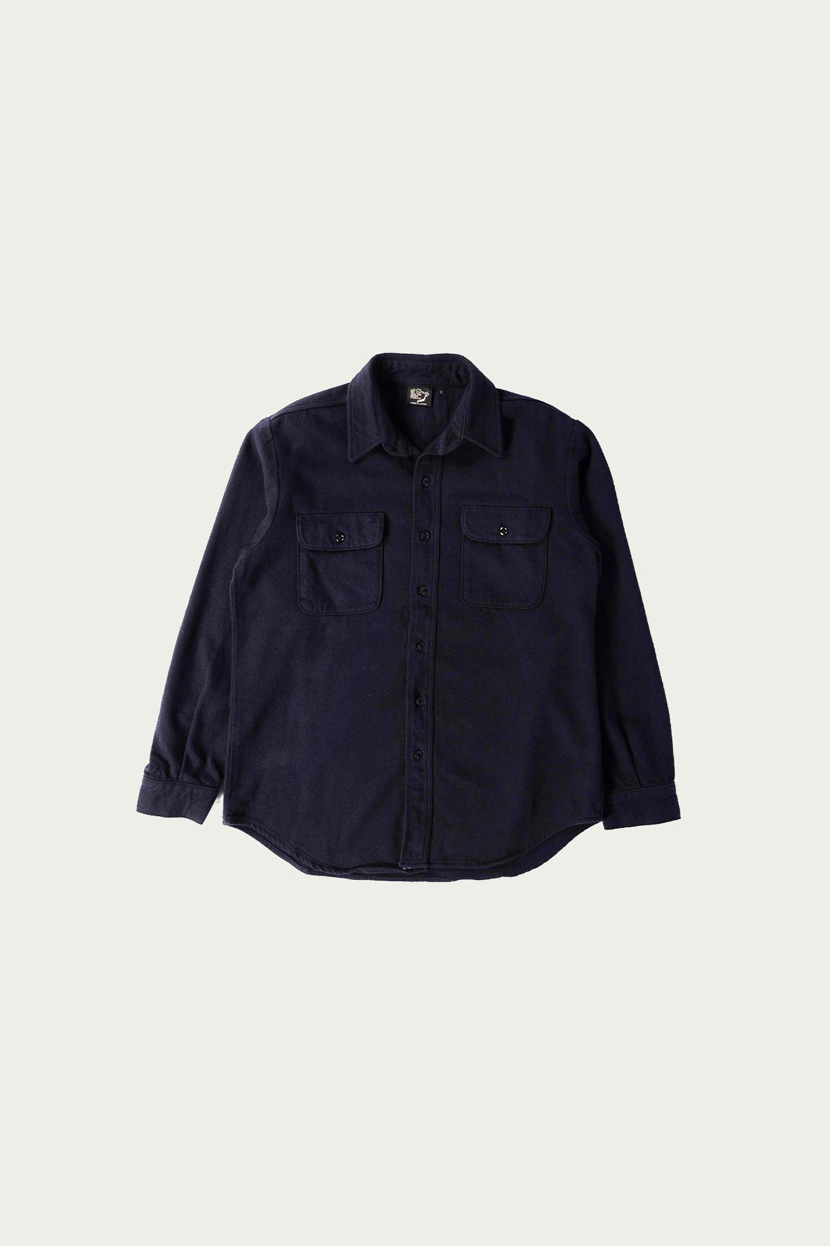 orSlow - Organic Cotton Relaxed Fit Flannel Shirt - Navy - Canoe Club