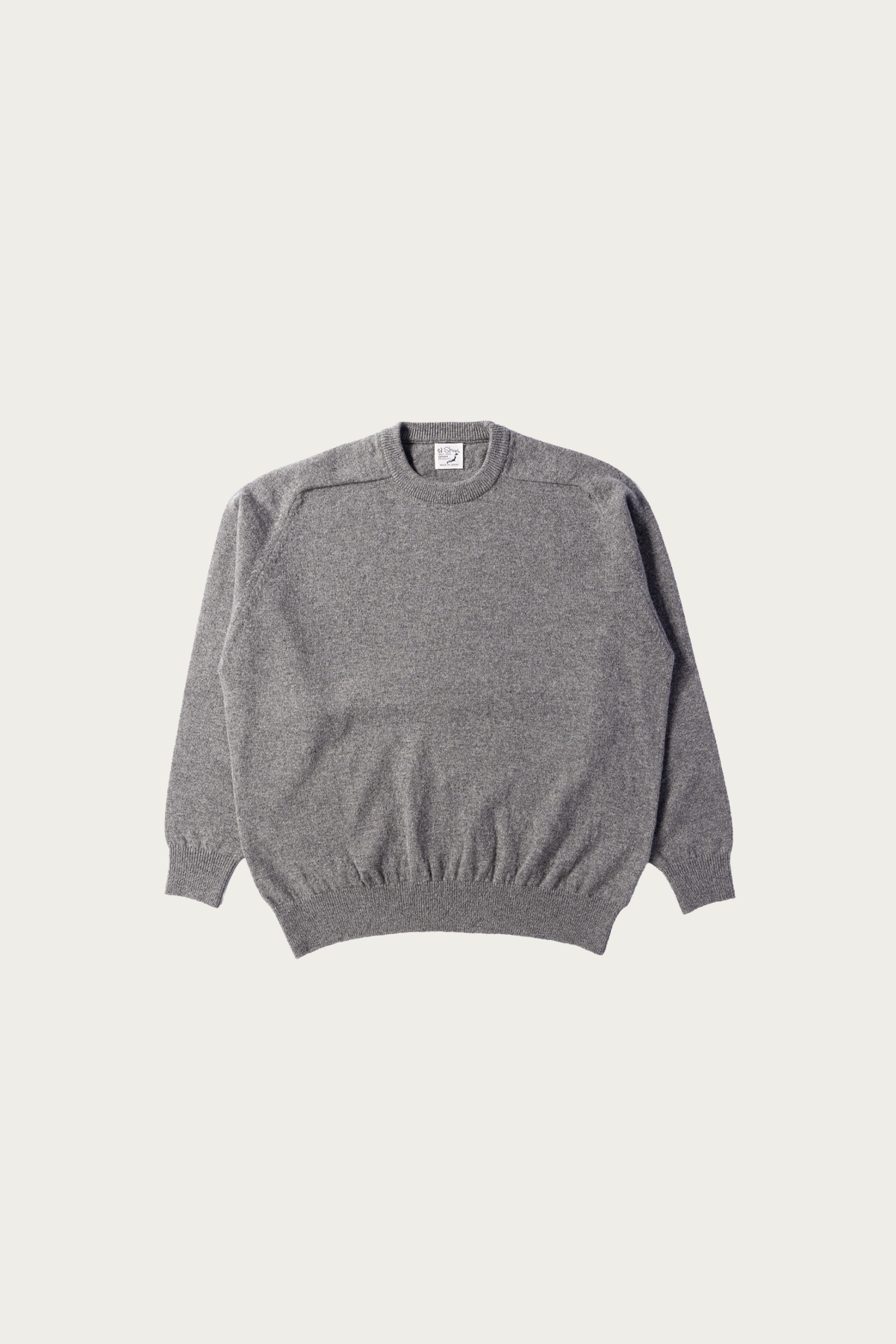 orSlow - Simple Crew Neck Sweater Crafted In Japan - Heather Gray - Canoe Club