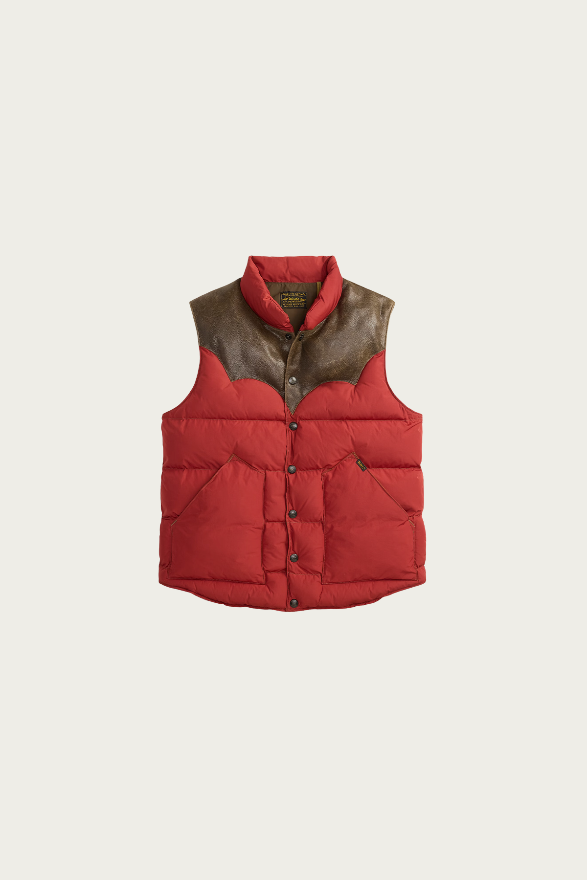 RRL - Deerskin-Yoke Quilted Vest - Red - Canoe Club