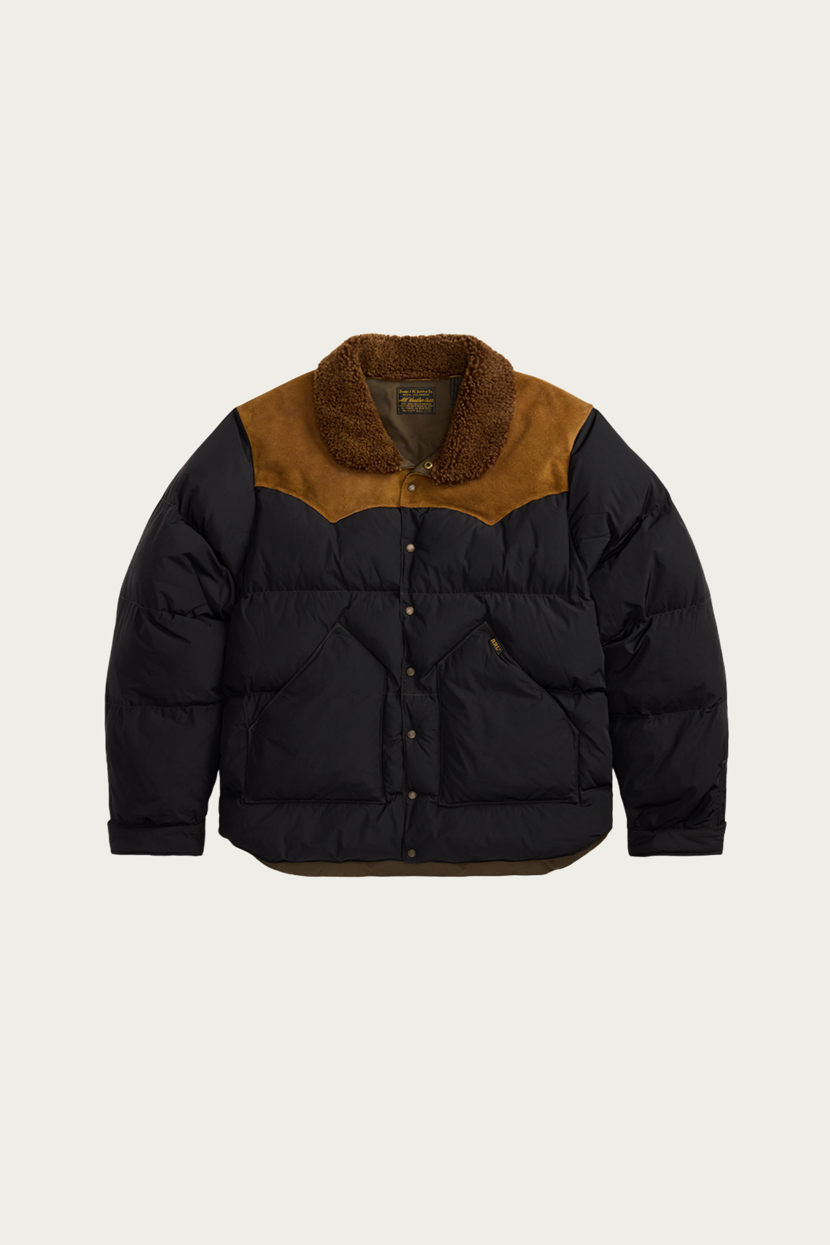 RRL - Quilted Shearling-Collar Jacket - Onyx - Canoe Club