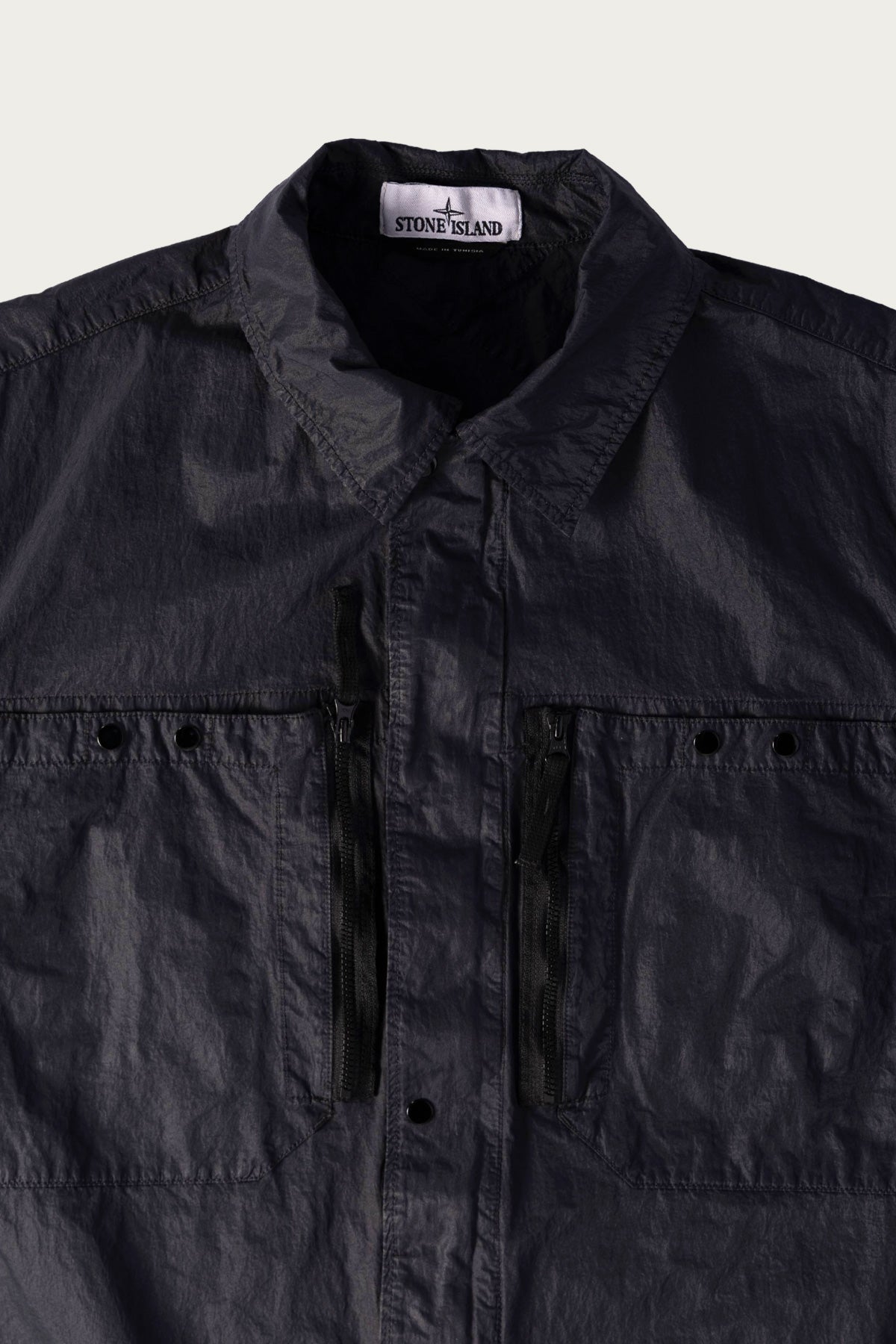 Stone Island - Organic-Look Nylon Panama-TC - Black - Canoe Club