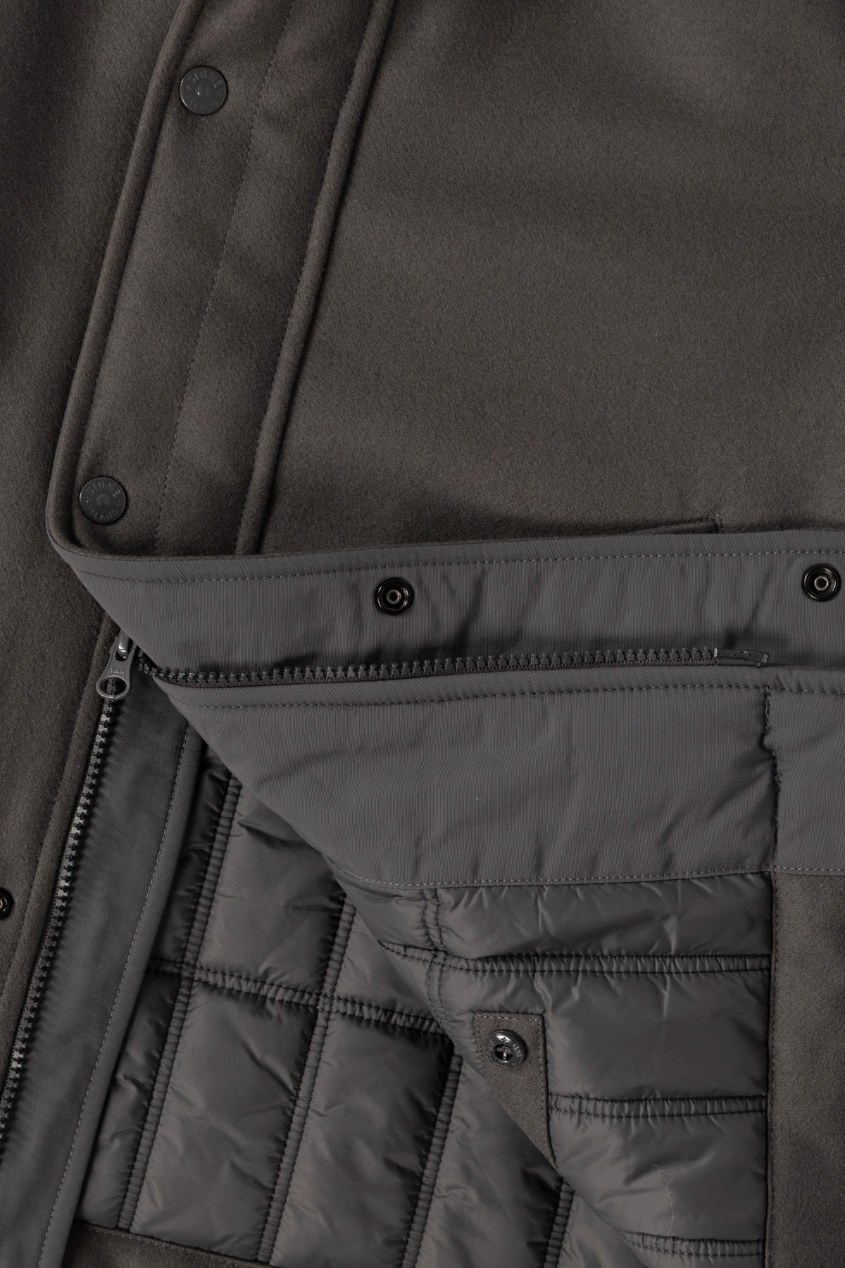 Stone Island - Wool Nylon Flannel Ghost Jacket - Grey - Canoe Club