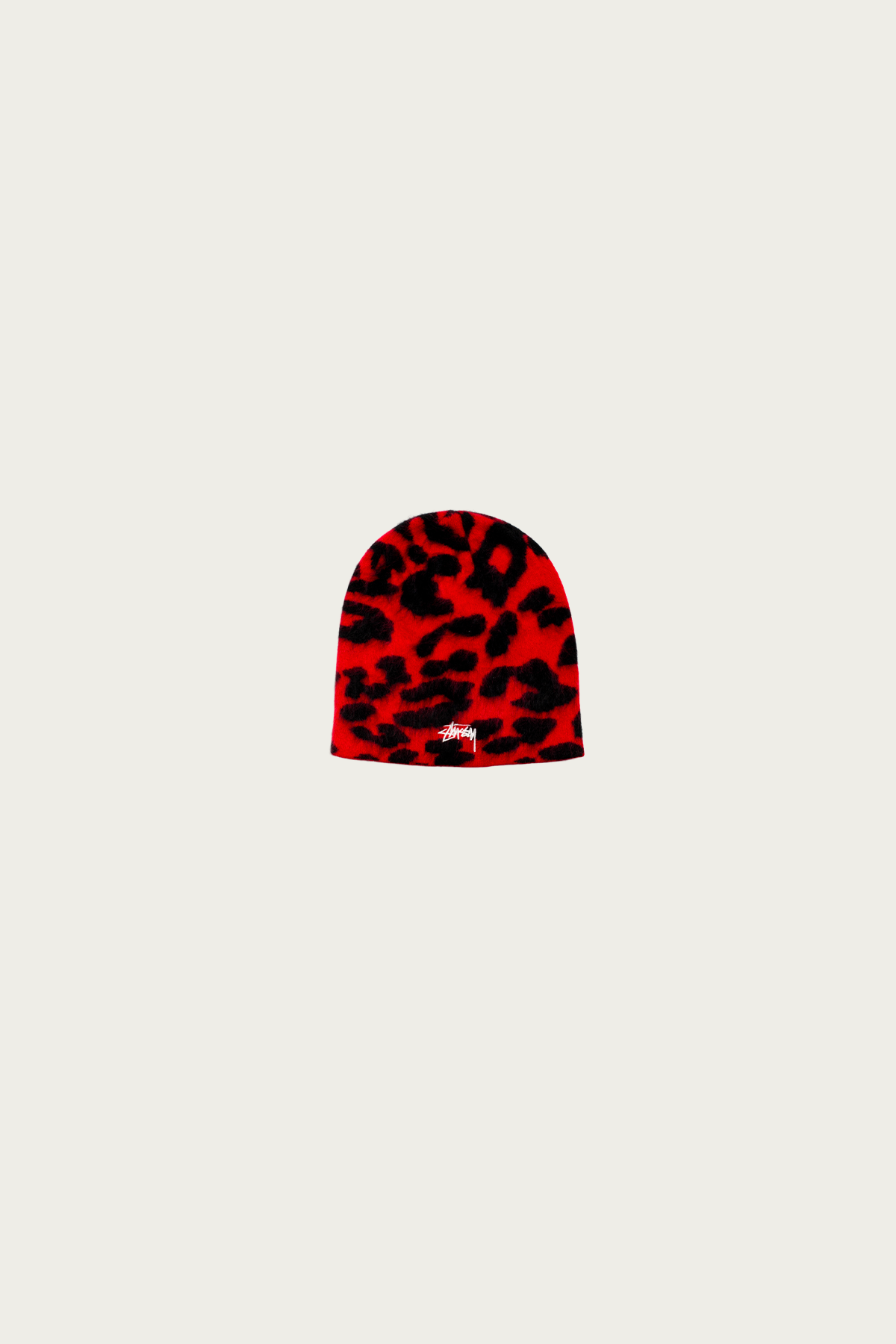 Stüssy - Cashmere Leopard Skullcap - Red - Canoe Club