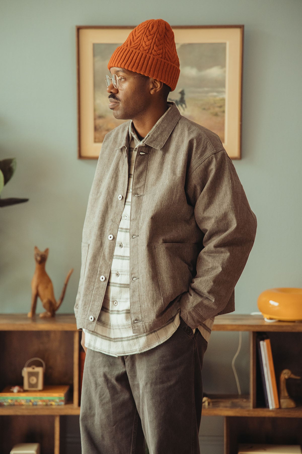 Taiga Takahashi - Lot. 303 Coverall Jacket with Blanket Lining - Melange Charcoal - Canoe Club