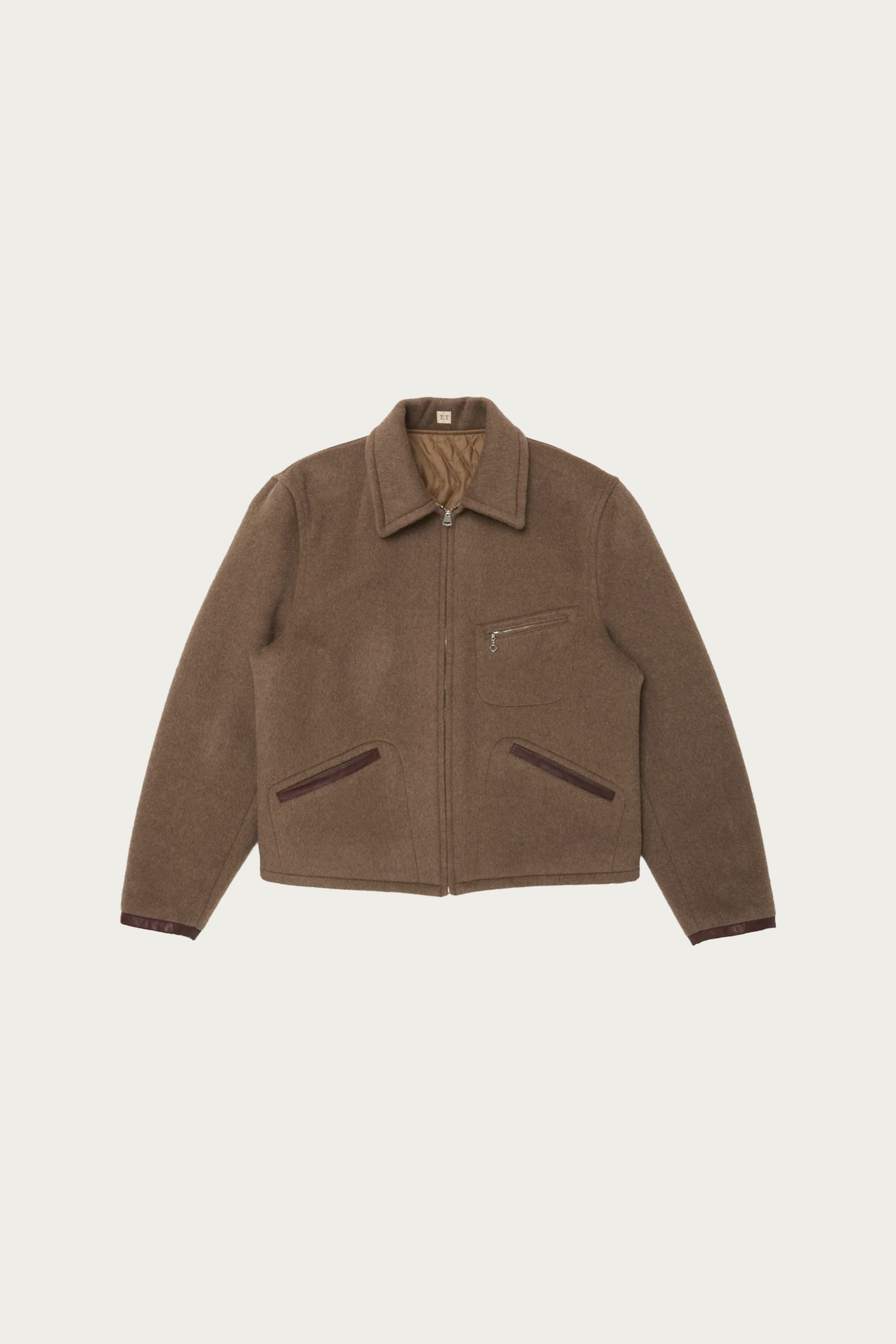Taiga Takahashi - Lot. 332 Leather-Piped Cuff Sports Jacket - Beige - Canoe Club