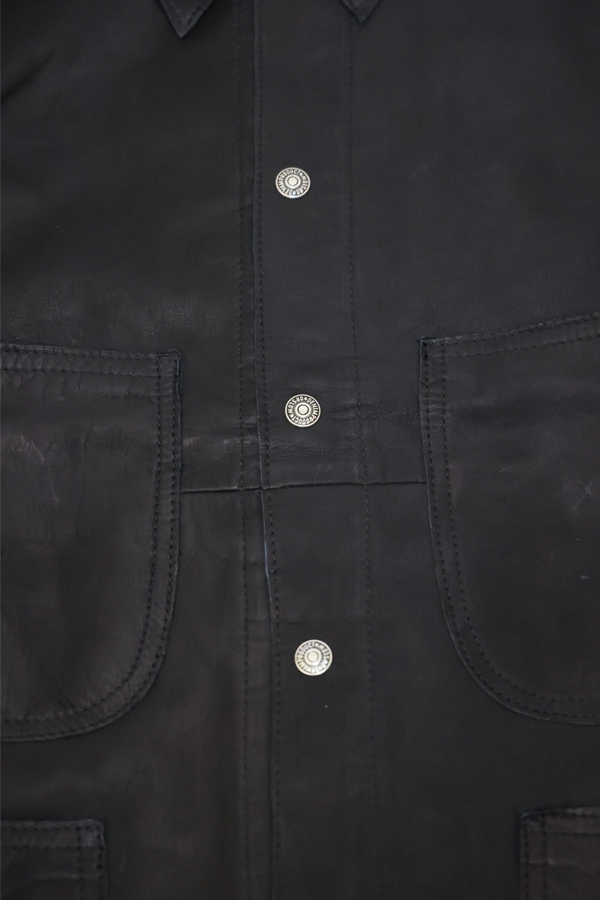 orSlow - Leather Utility Coverall - Black - Canoe Club