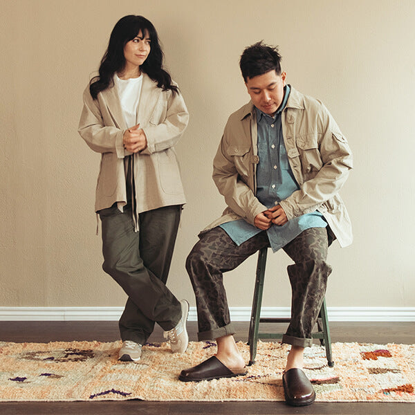 Two Models wearing engineered garments in editorial image