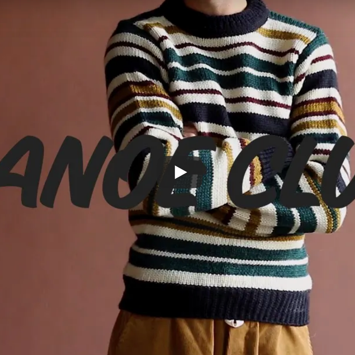 Showing the on-body style and fit from Howlin' FW20 collection featuring the Birth Of The Cool Sweater, Strange Grave, Call Me Mr. Love, Bud For Joy, Knitted Memories, Alone In The Swimming Pool, Magic Work Shirt, and Magic Work Pants...