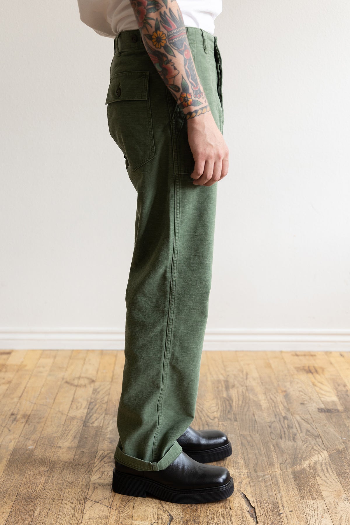 orSlow - U.S. Army Fatigue Pants Used Wash (Regular Fit) - Green Used - Canoe Club
