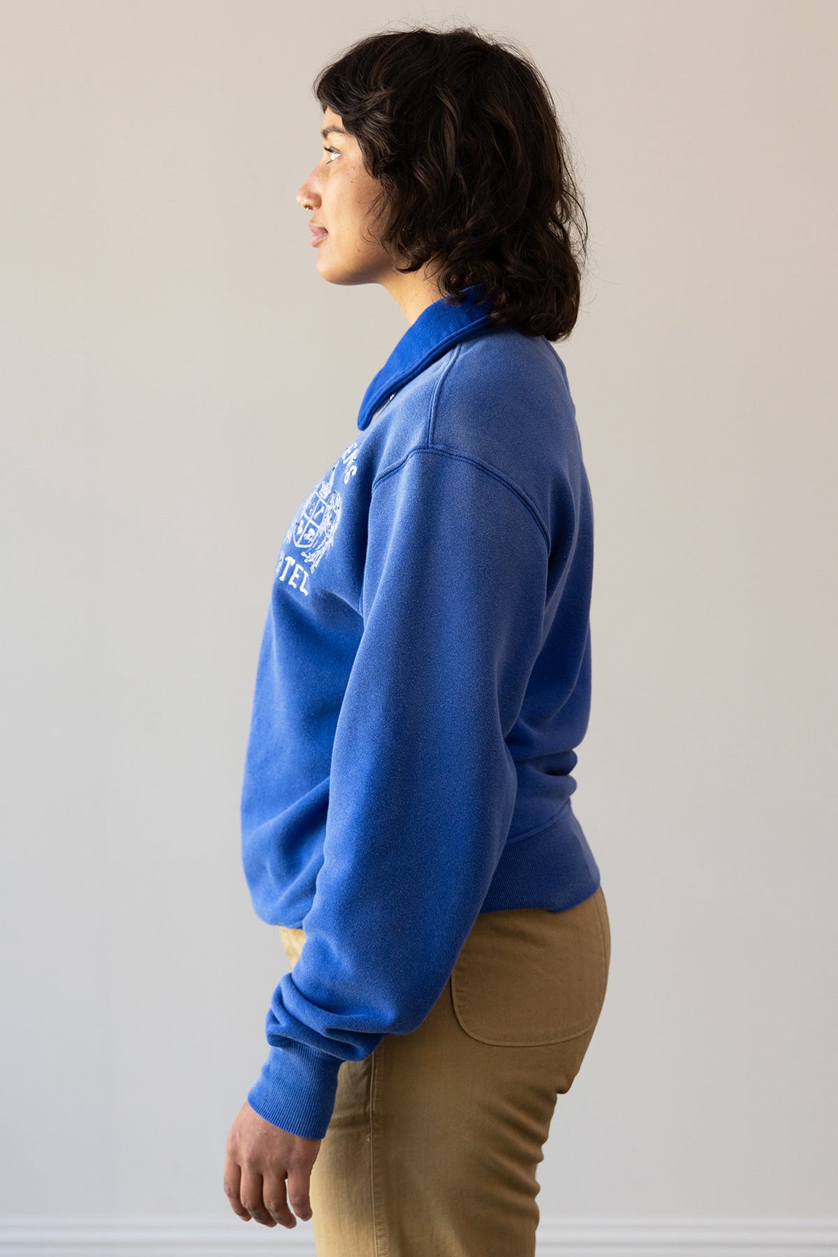 Samuel Zelig - St. Denis Hotel 1/4 Zip - Vintage Blue - Canoe Club