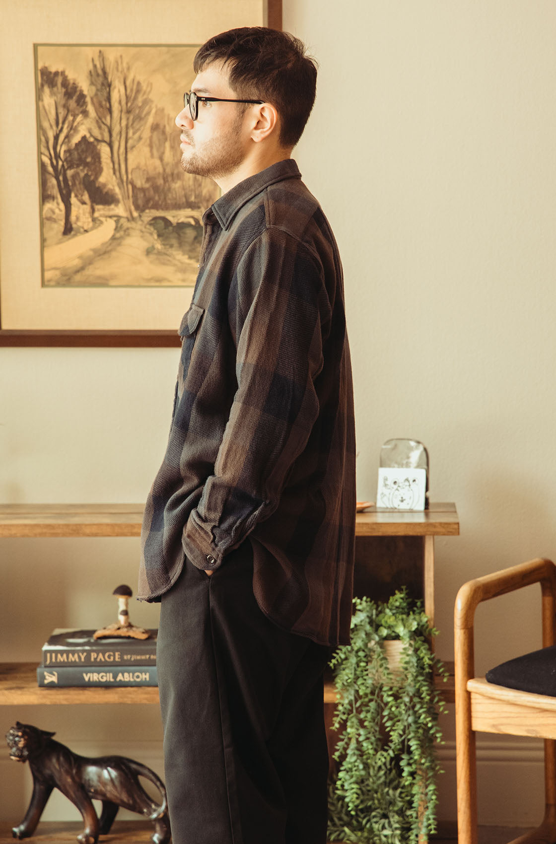 Unlikely Dry Goods - Heavy? Nel Work Shirts - Brown/Gray Plaids - Canoe Club