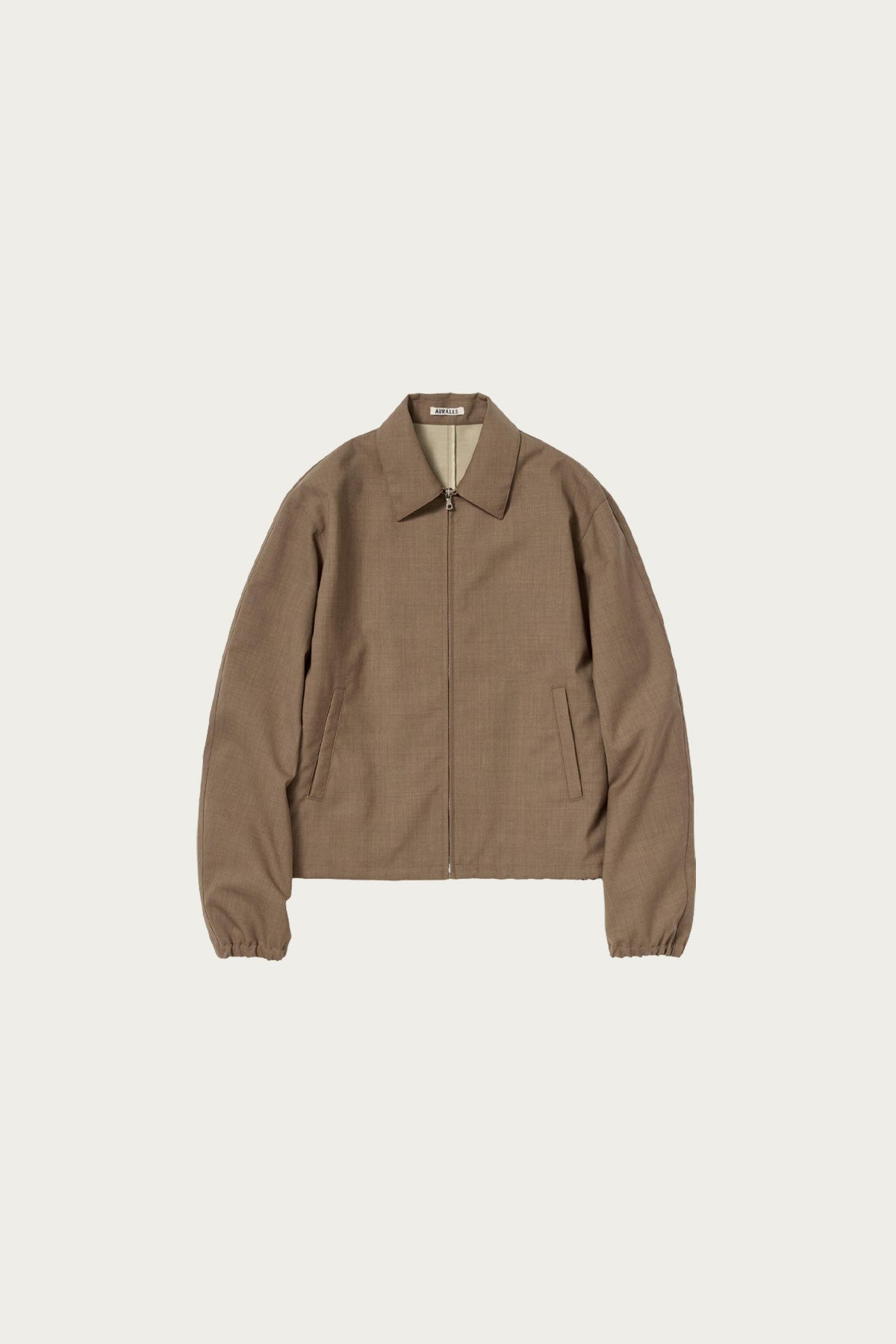 Auralee - Bonded Tropical Wool Zip Blouson - Top Brown - Canoe Club