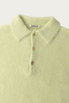 Auralee - Brushed Super Kid Mohair Knit Polo - Light Lime - Canoe Club