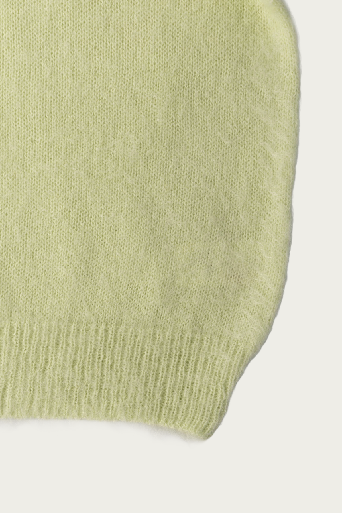 Auralee - Brushed Super Kid Mohair Knit Polo - Light Lime - Canoe Club
