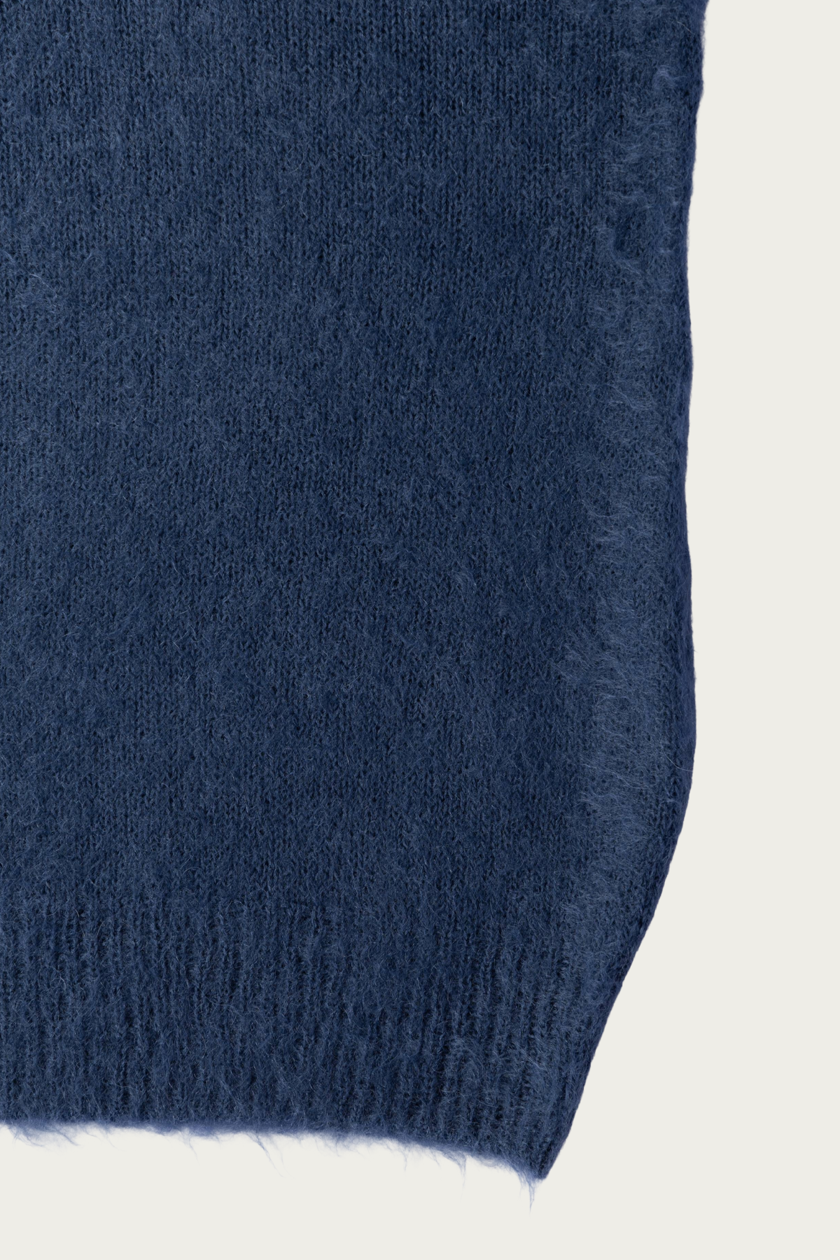 Auralee - Brushed Super Kid Mohair Knit Polo - Light Navy - Canoe Club