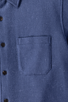 Auralee - Homespun Tweed Shirt Blouson - Dusty Blue - Canoe Club