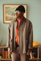 Auralee - Homespun Tweed Zip Blouson - Mix Brown - Canoe Club