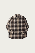 Auralee - Super Light Wool Check Shirt - Brown Charcoal Check - Canoe Club