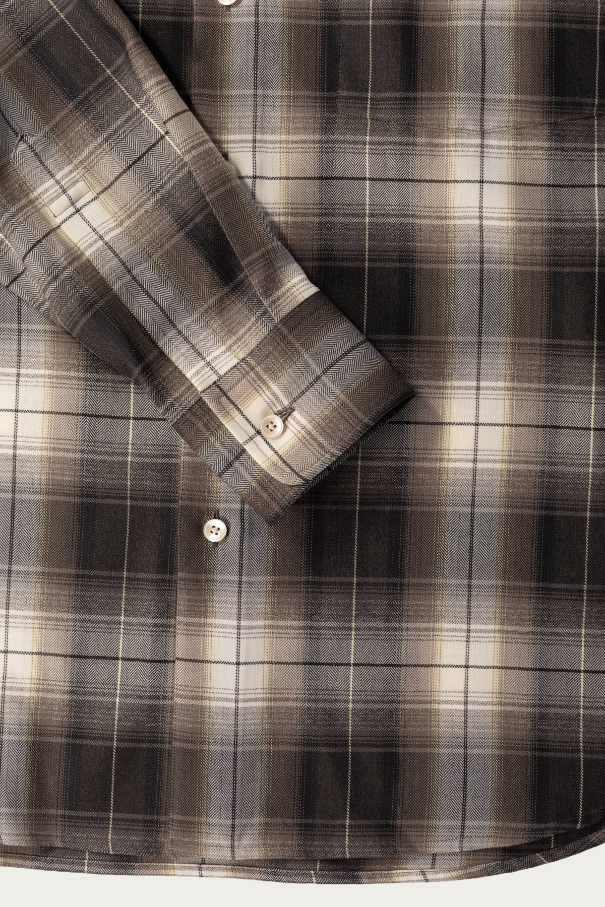Auralee - Super Light Wool Check Shirt - Brown Charcoal Check - Canoe Club