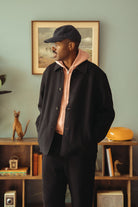 Auralee - Super Fine Wool Melton Hand Sewn Blouson - Black - Canoe Club