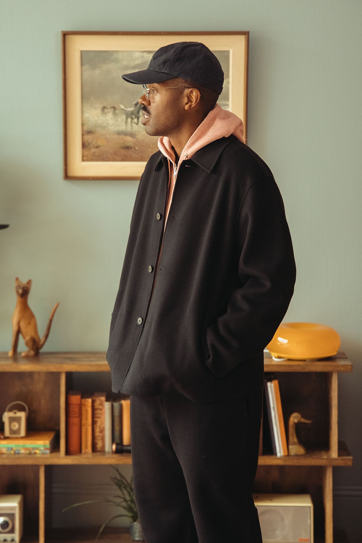 Auralee - Super Fine Wool Melton Hand Sewn Blouson - Black - Canoe Club