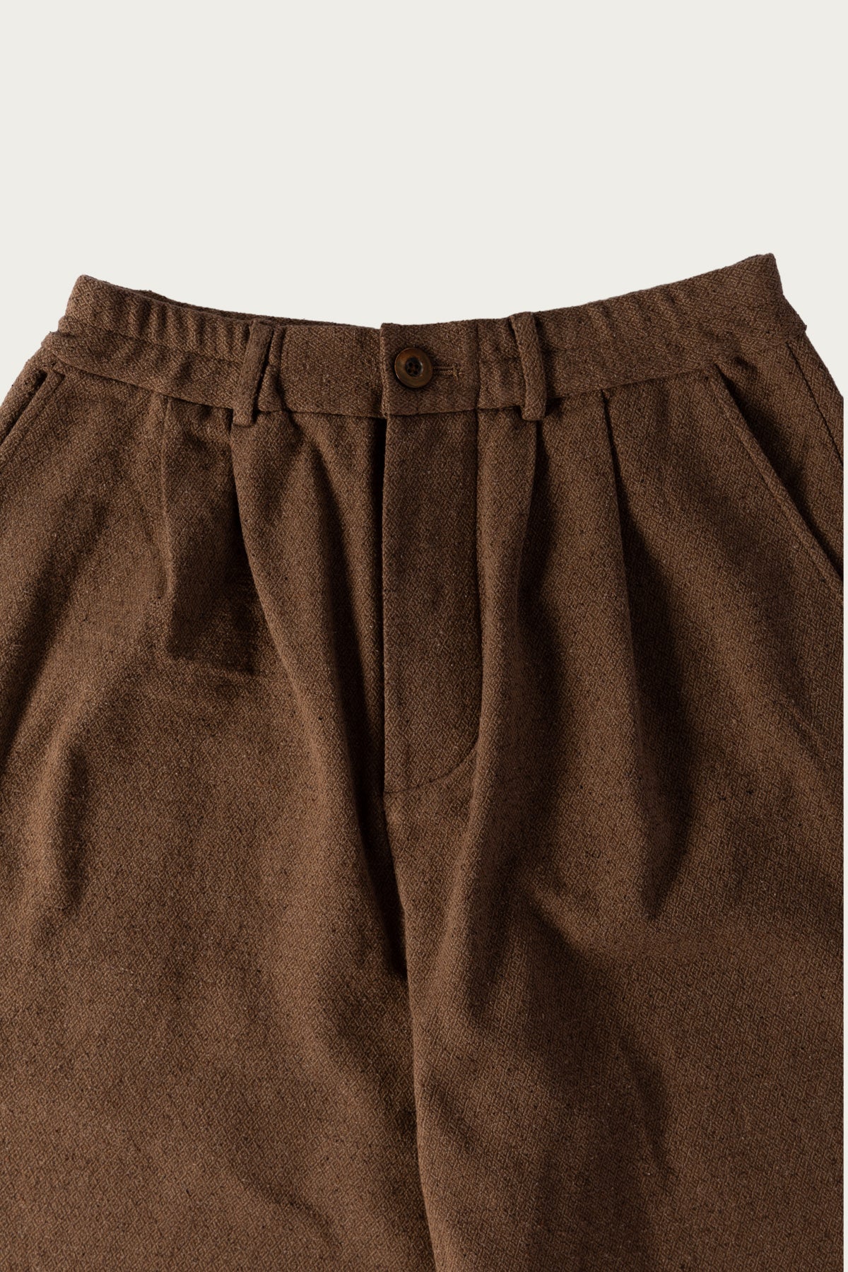 Aviva Jifei Xue - Double Pleat Pant - Brown Mix - Canoe Club