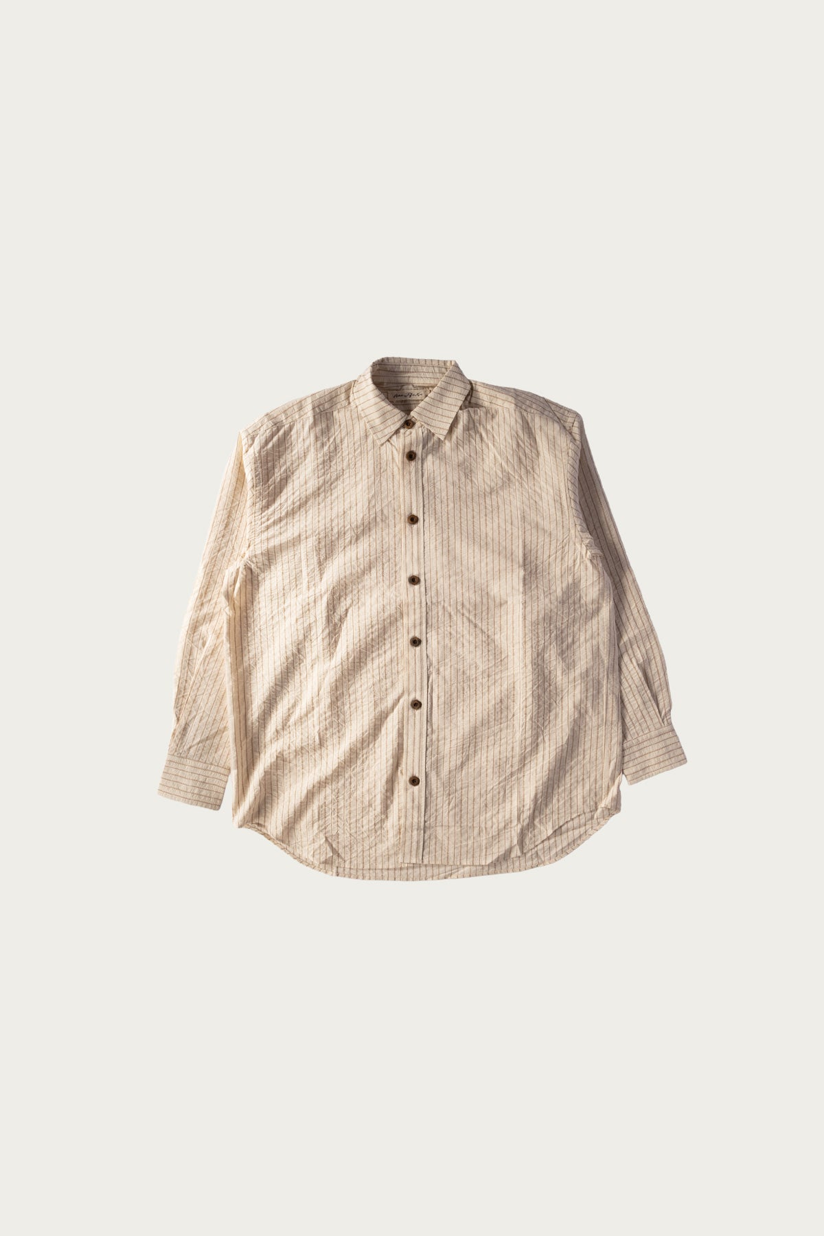 Aviva Jifei Xue - Grandpa Shirt - Natural/Brown Striped - Canoe Club